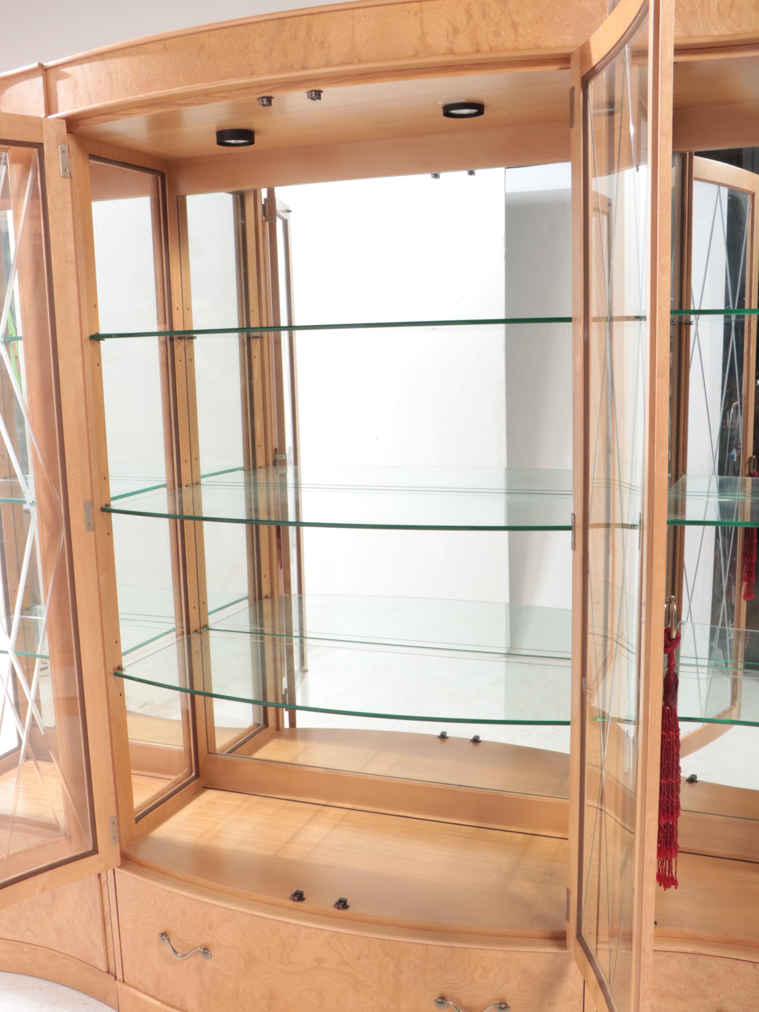 Thomasville "Bogart" Three-Piece Art Deco Style China Cabinet