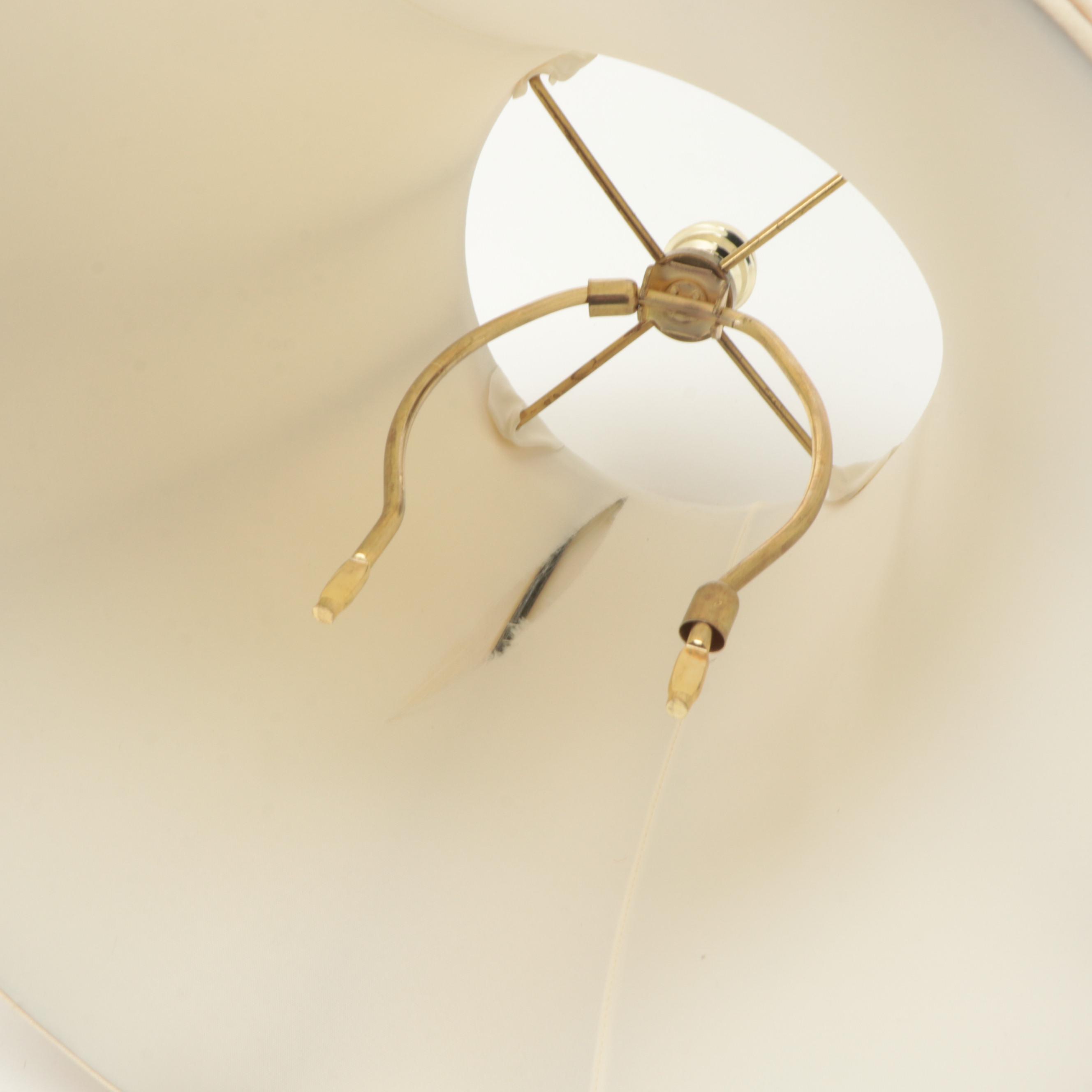 Colonial Style Brass Candlestick Buffet Lamp with Chamberstick Lamp