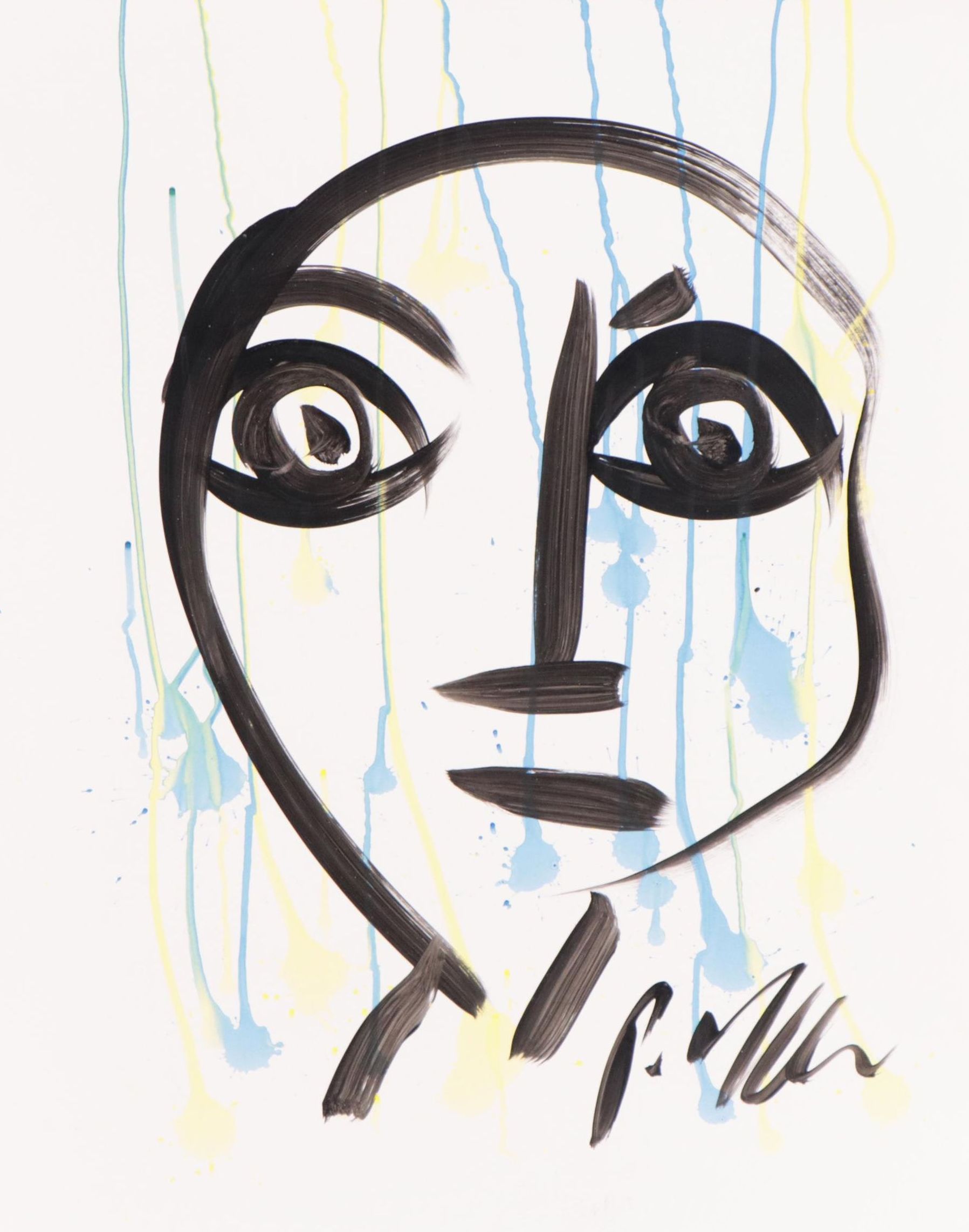 Peter Keil Abstract Portrait Acrylic Painting