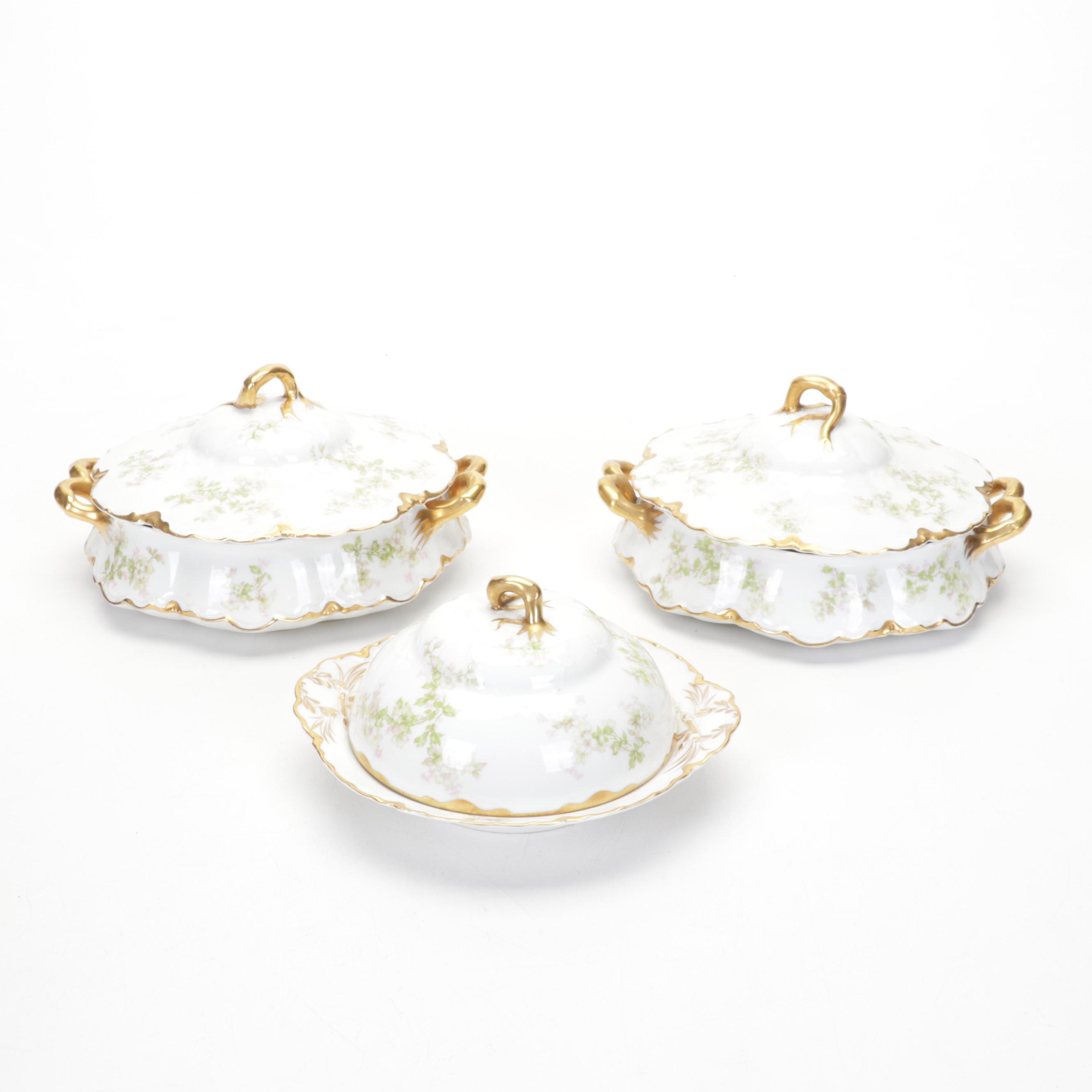 Haviland Limoges Rose Spray Porcelain Dinnerware, 1894-1931