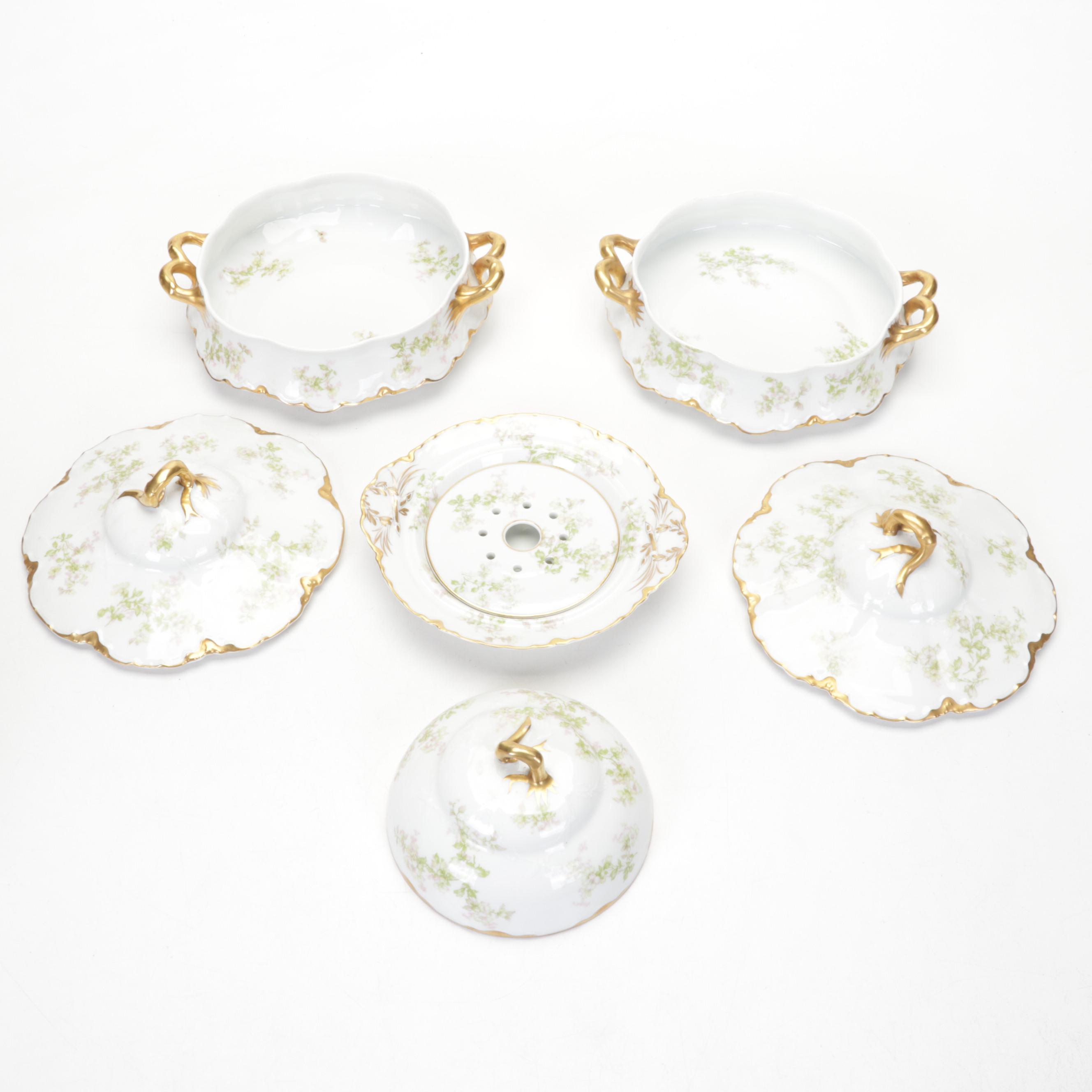 Haviland Limoges Rose Spray Porcelain Dinnerware, 1894-1931