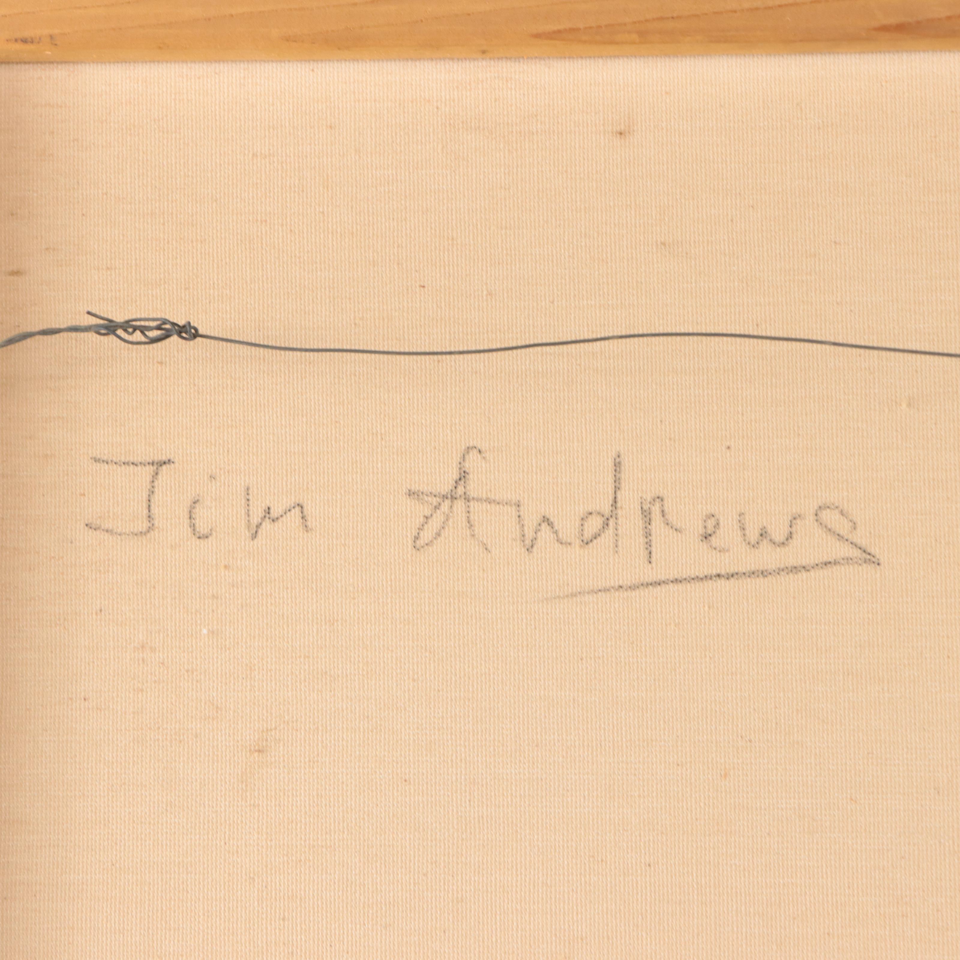 Jim Andrews Oil Painting of Lone Tree, Late 20th Century