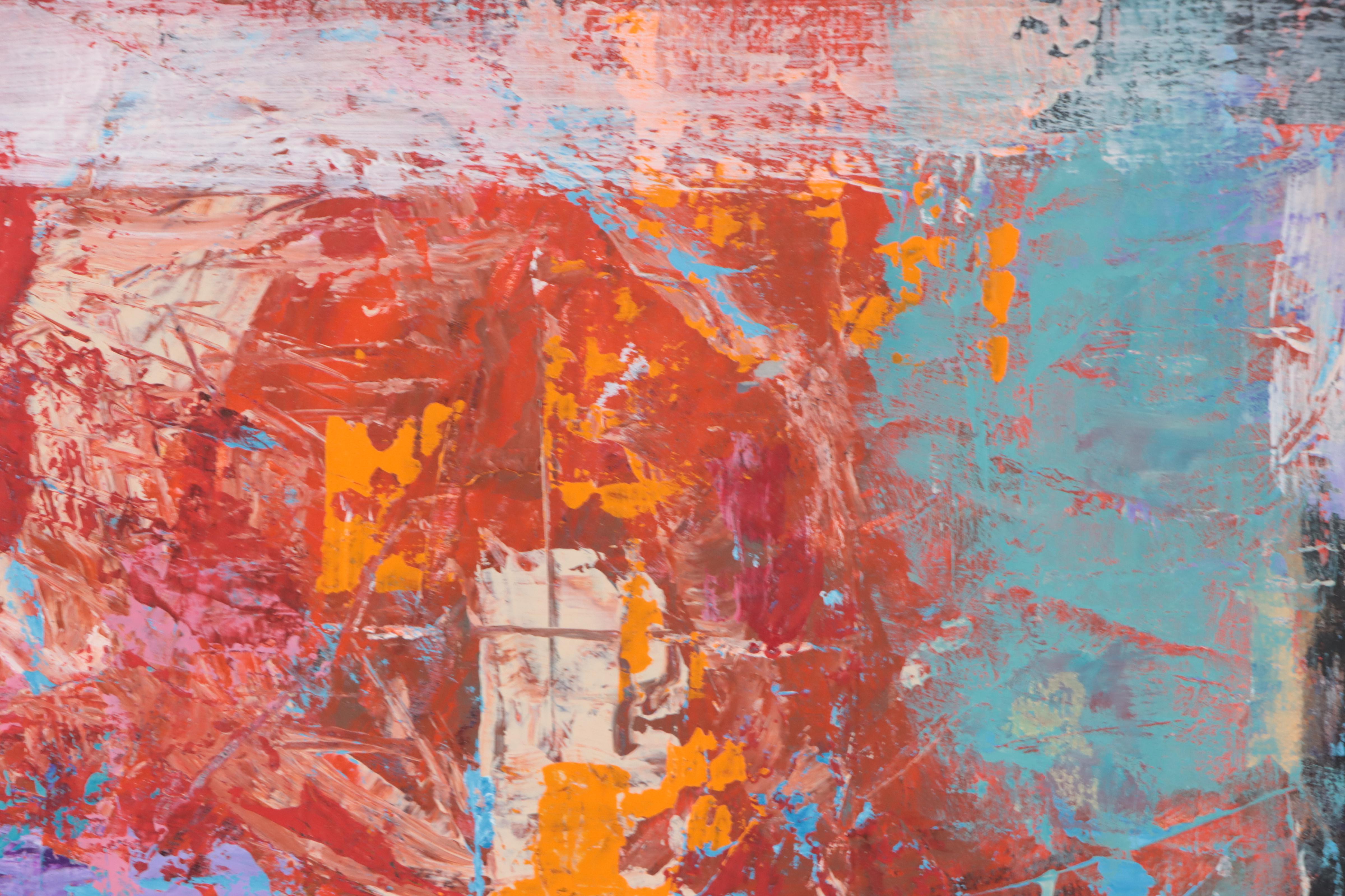 Jim Andrews Abstract Acrylic Painting "Reflection I," 1981