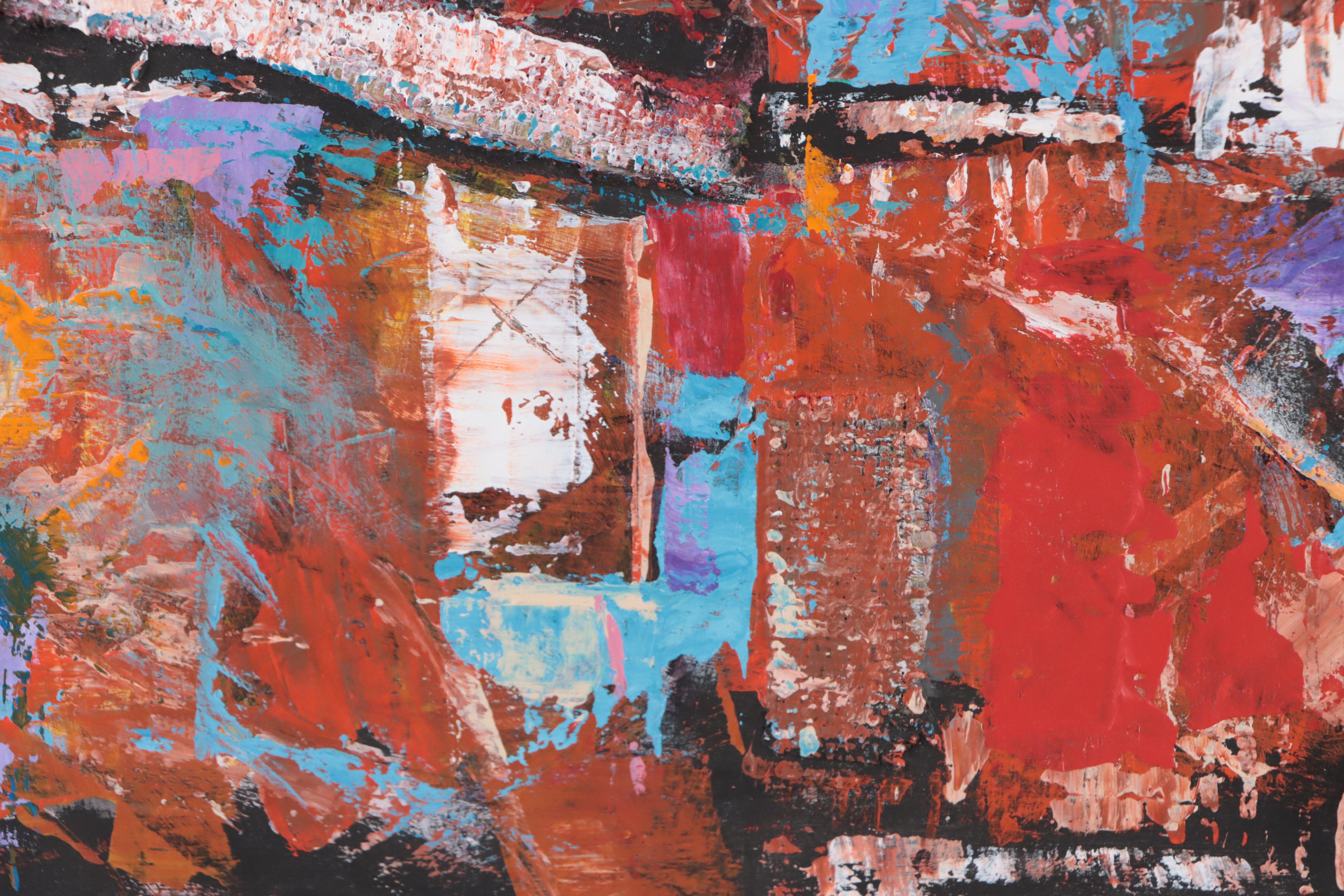 Jim Andrews Abstract Acrylic Painting "Reflection I," 1981