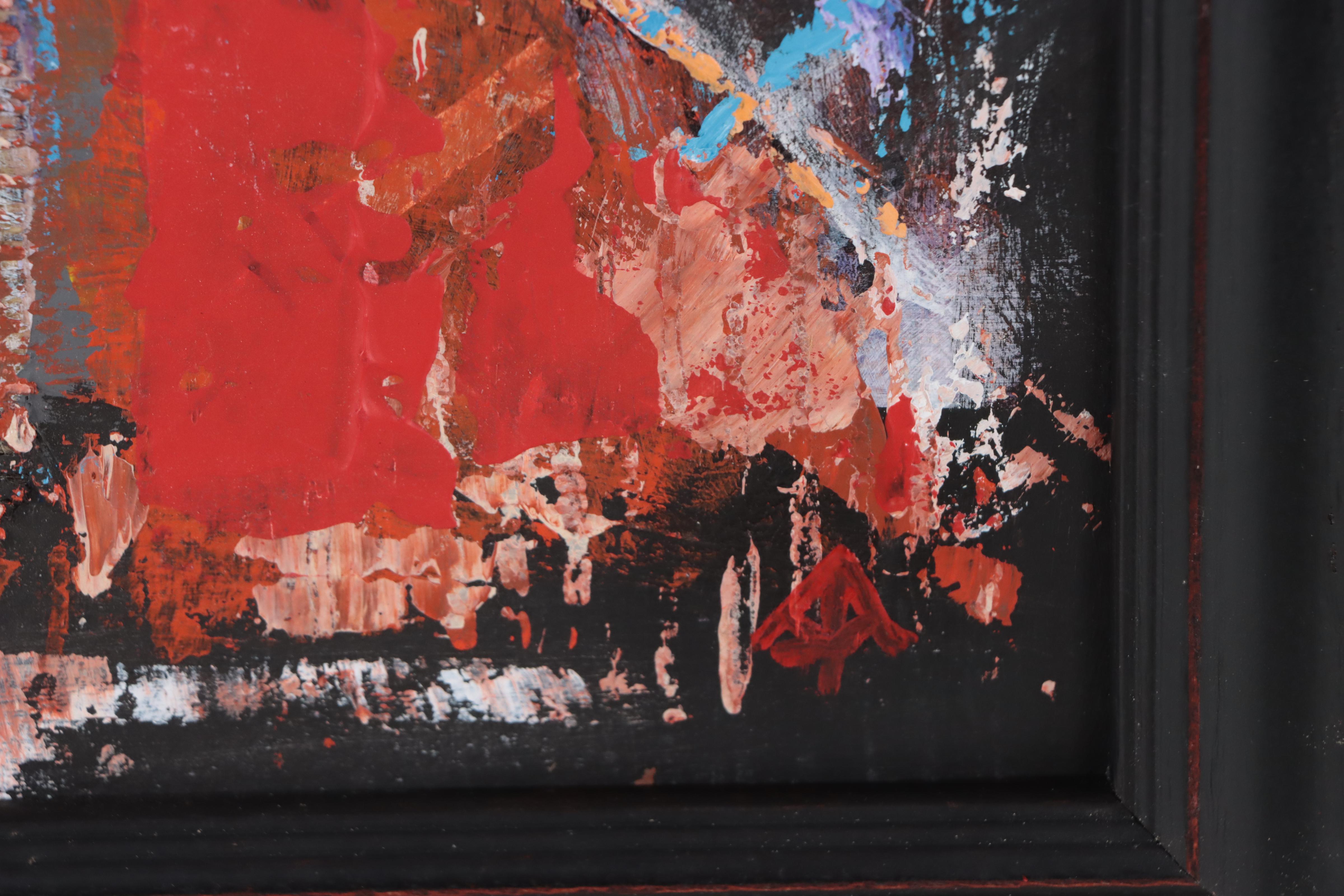 Jim Andrews Abstract Acrylic Painting "Reflection I," 1981