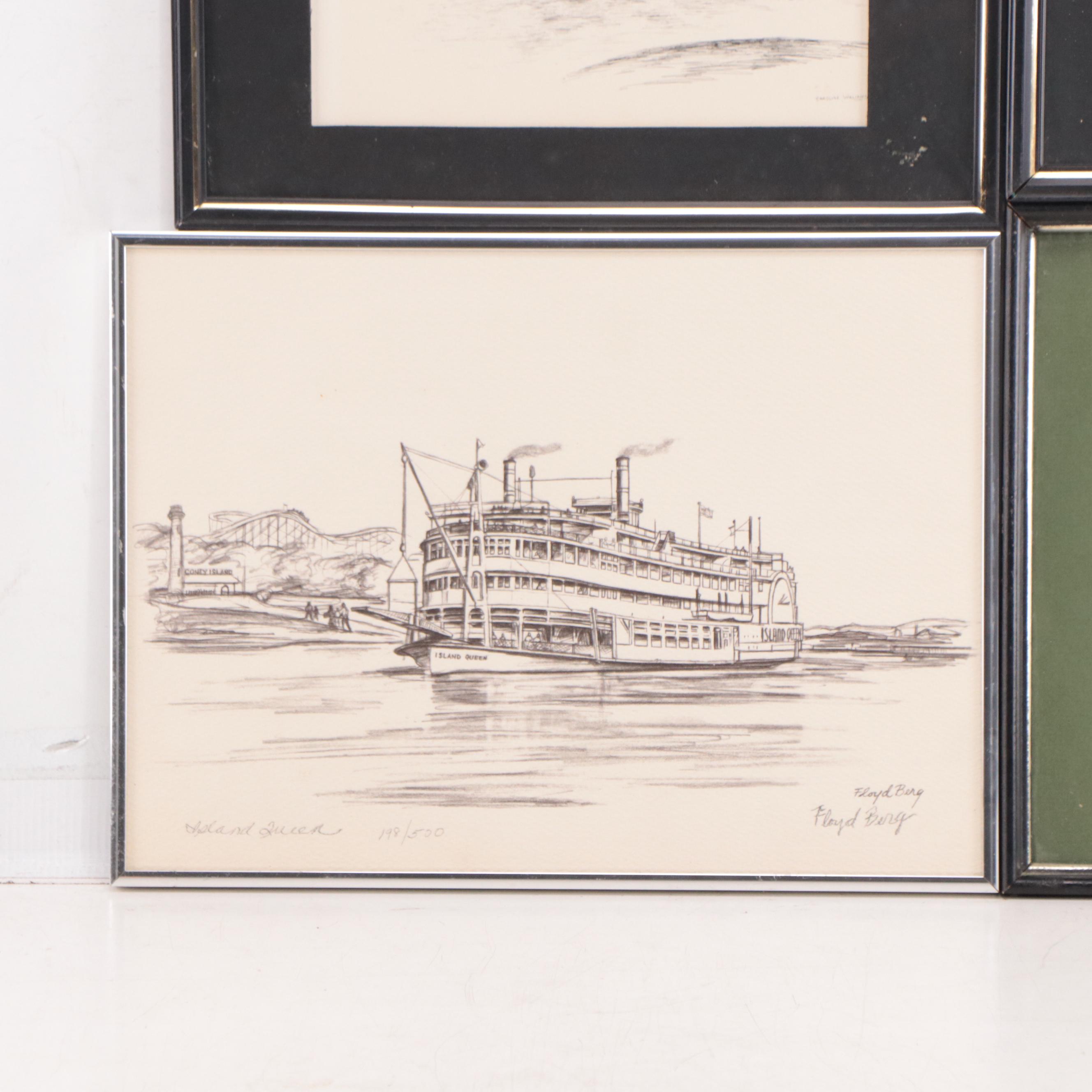 Lithographs and Halftones of Cincinnati City Scenes