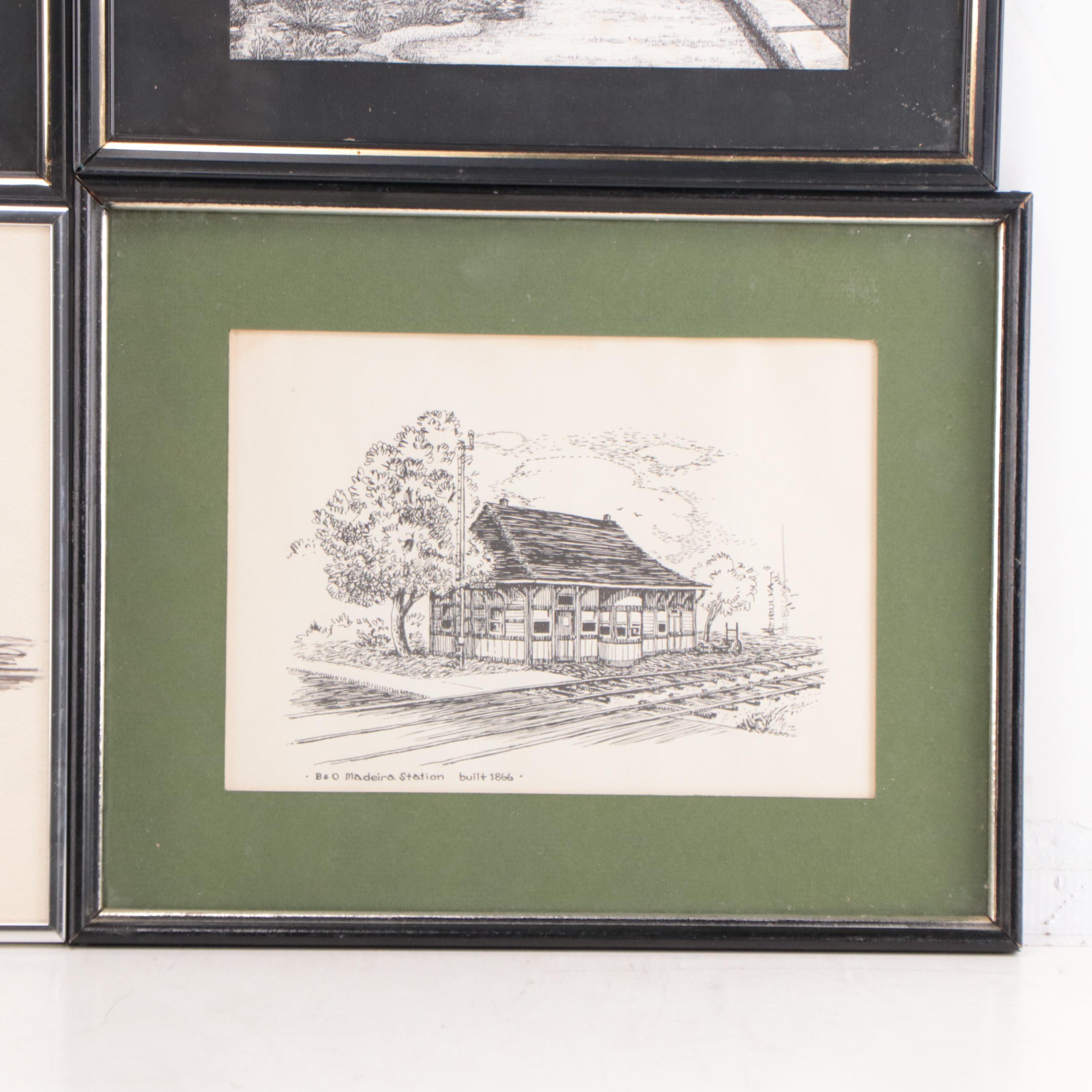 Lithographs and Halftones of Cincinnati City Scenes
