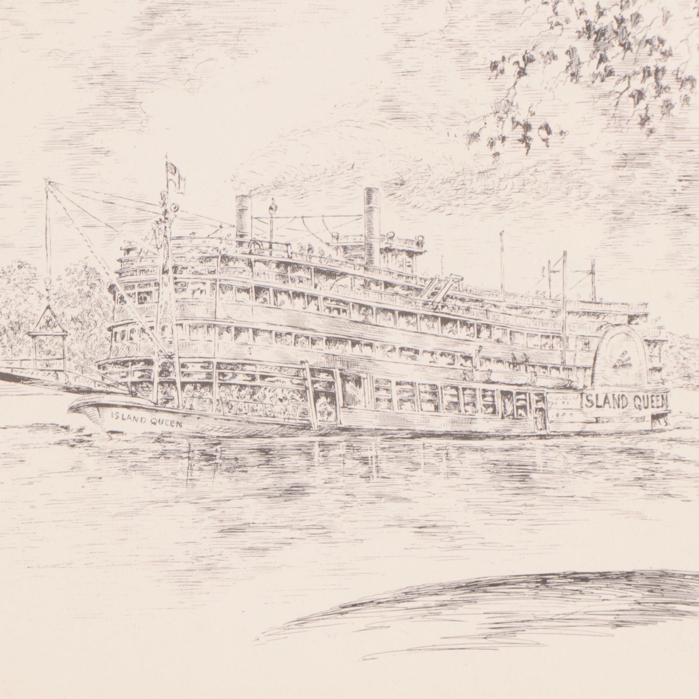 Lithographs and Halftones of Cincinnati City Scenes