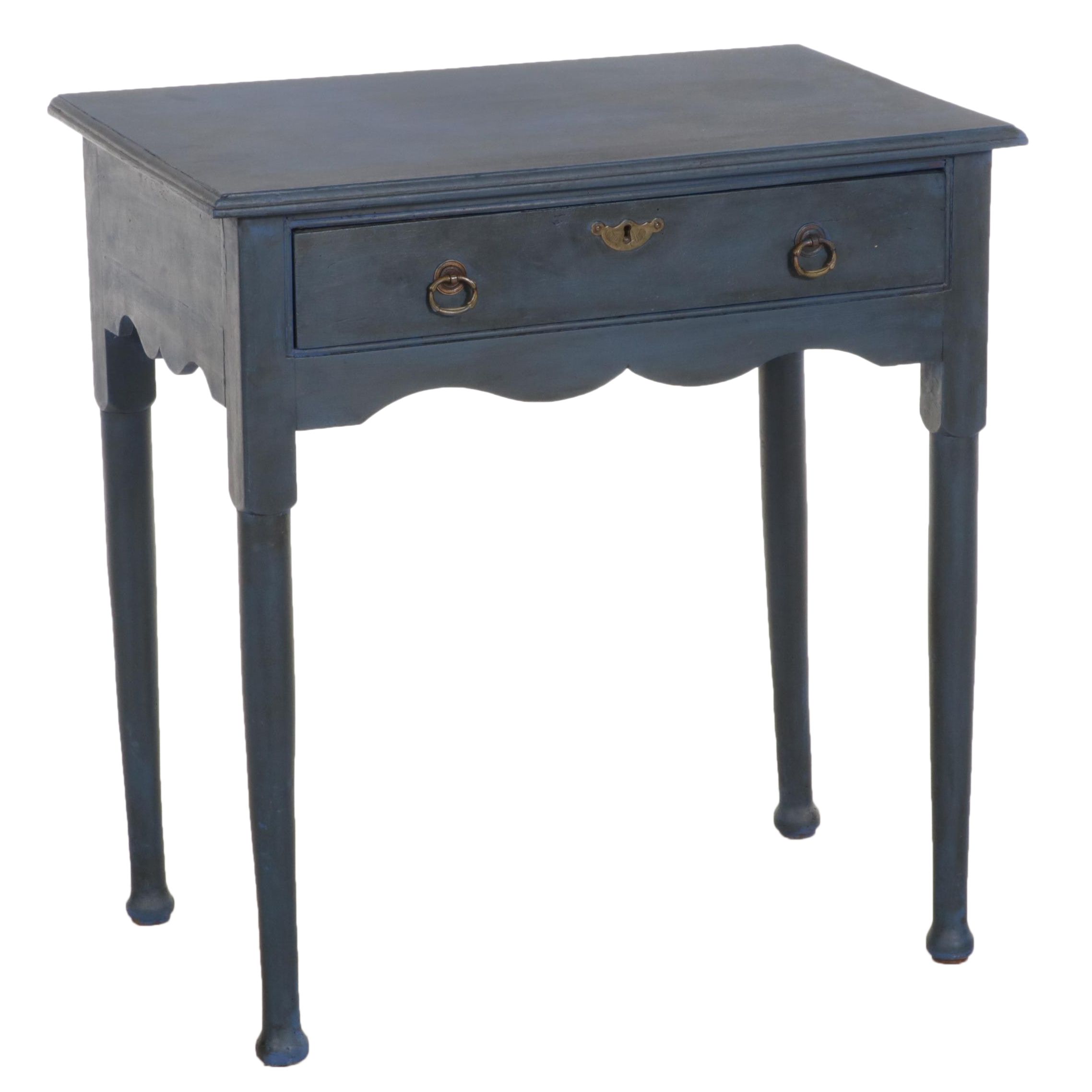 Painted Wood Work Table, Early to Mid 20th Century with Newer Paint