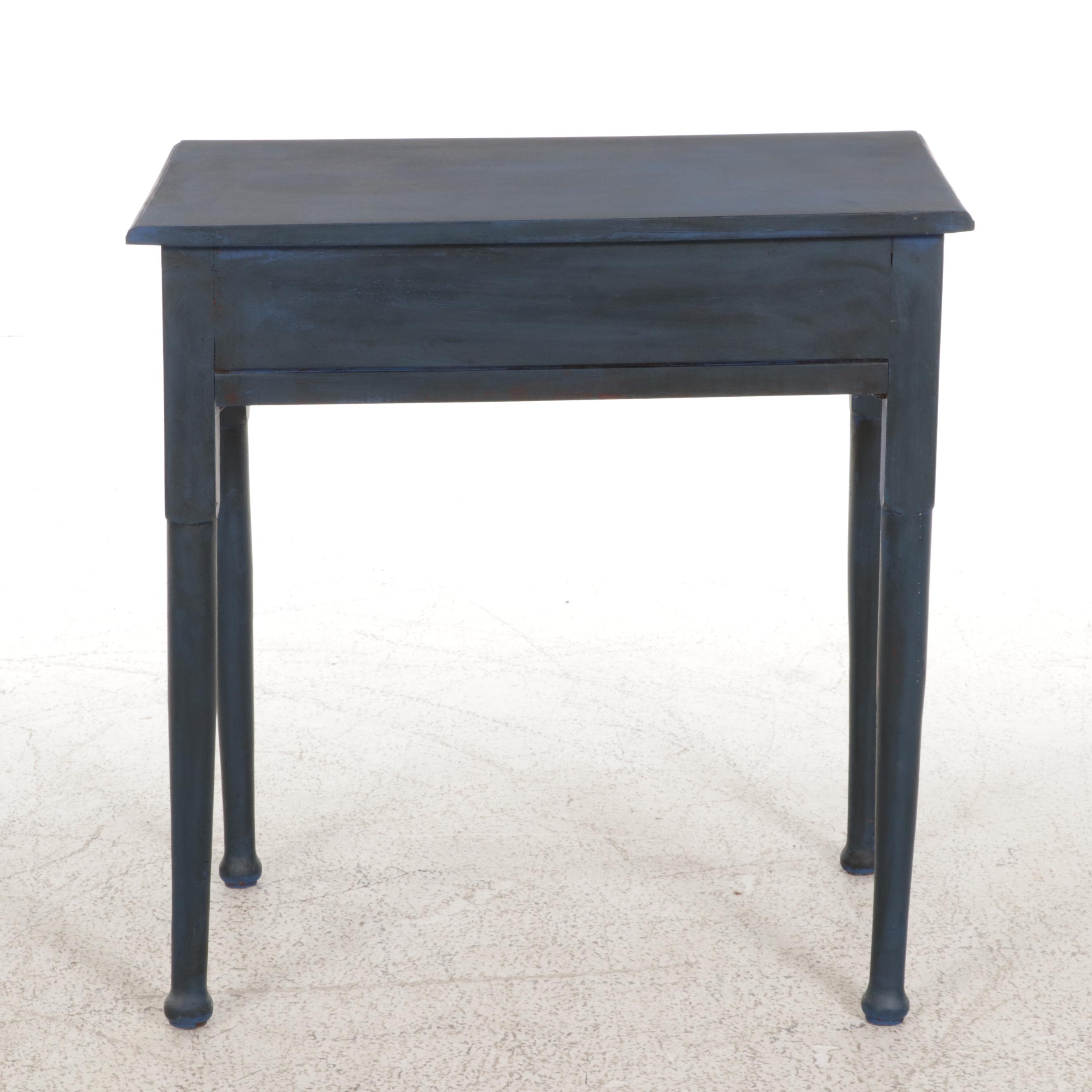 Painted Wood Work Table, Early to Mid 20th Century with Newer Paint