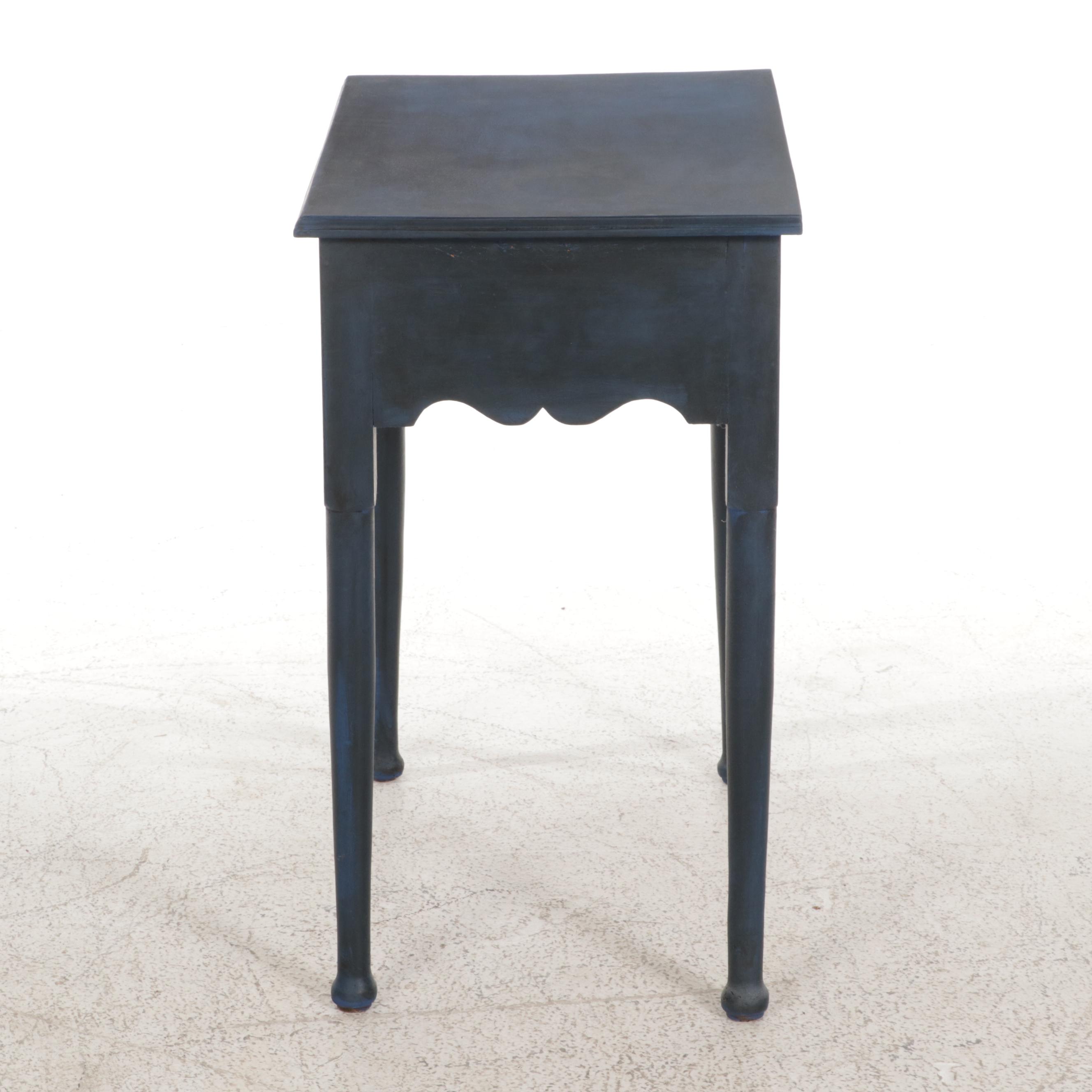 Painted Wood Work Table, Early to Mid 20th Century with Newer Paint