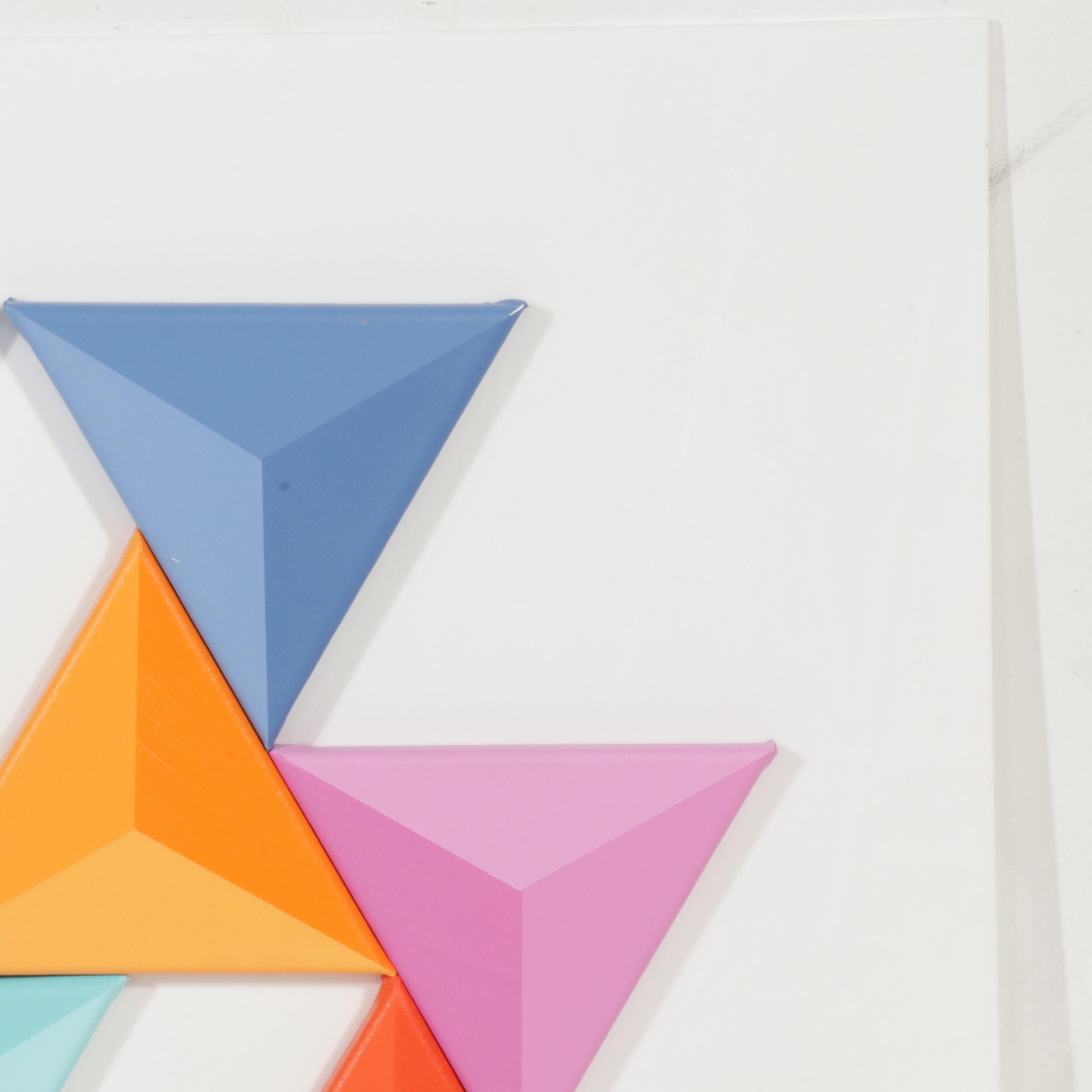 deSanto Op Art Acrylic Painting Assemblage, 2023