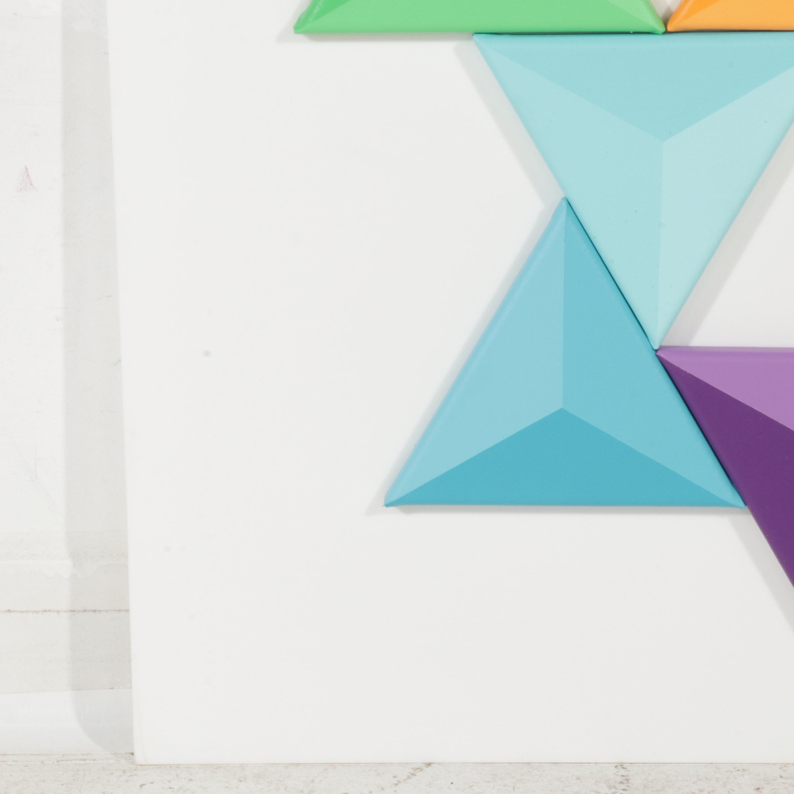 deSanto Op Art Acrylic Painting Assemblage, 2023