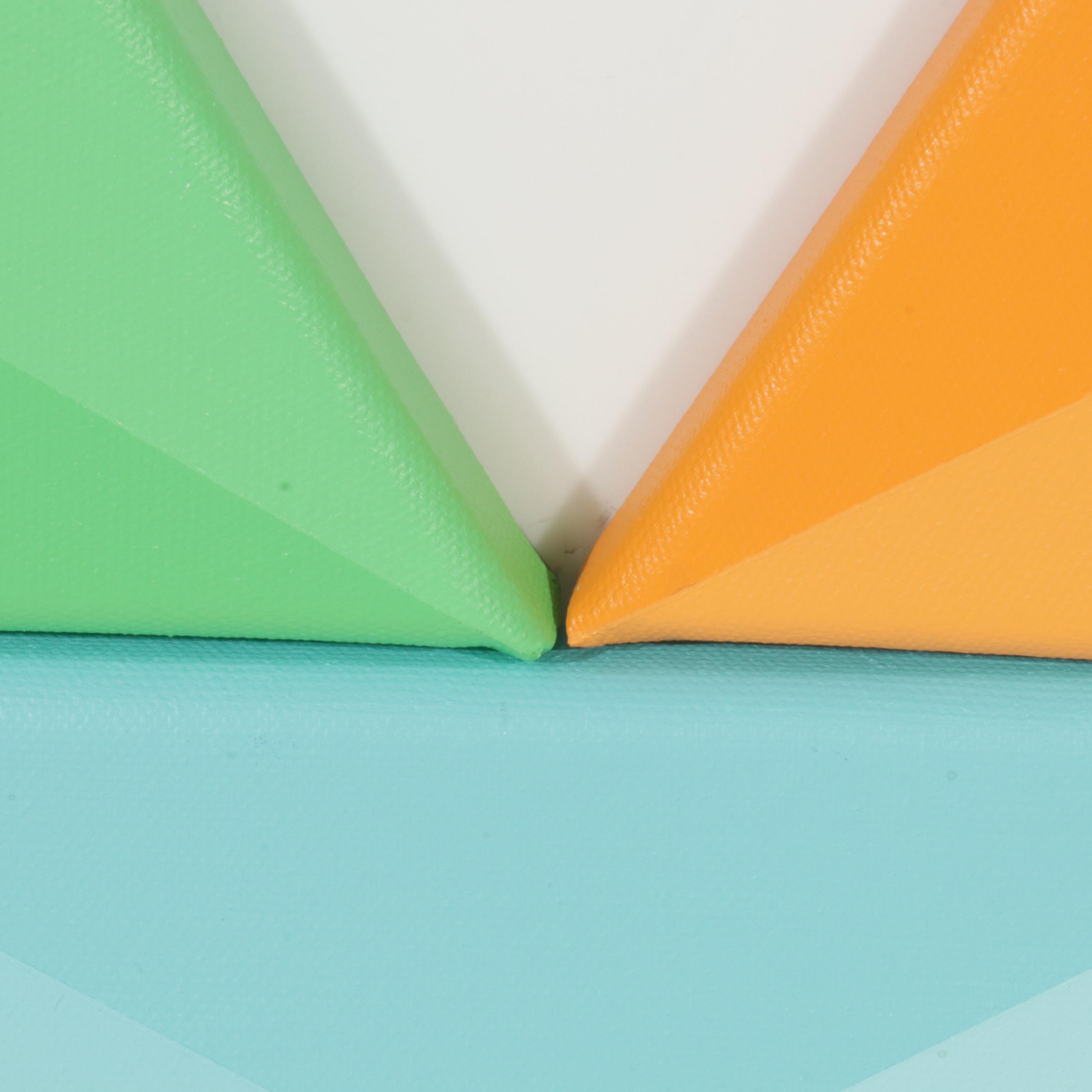 deSanto Op Art Acrylic Painting Assemblage, 2023