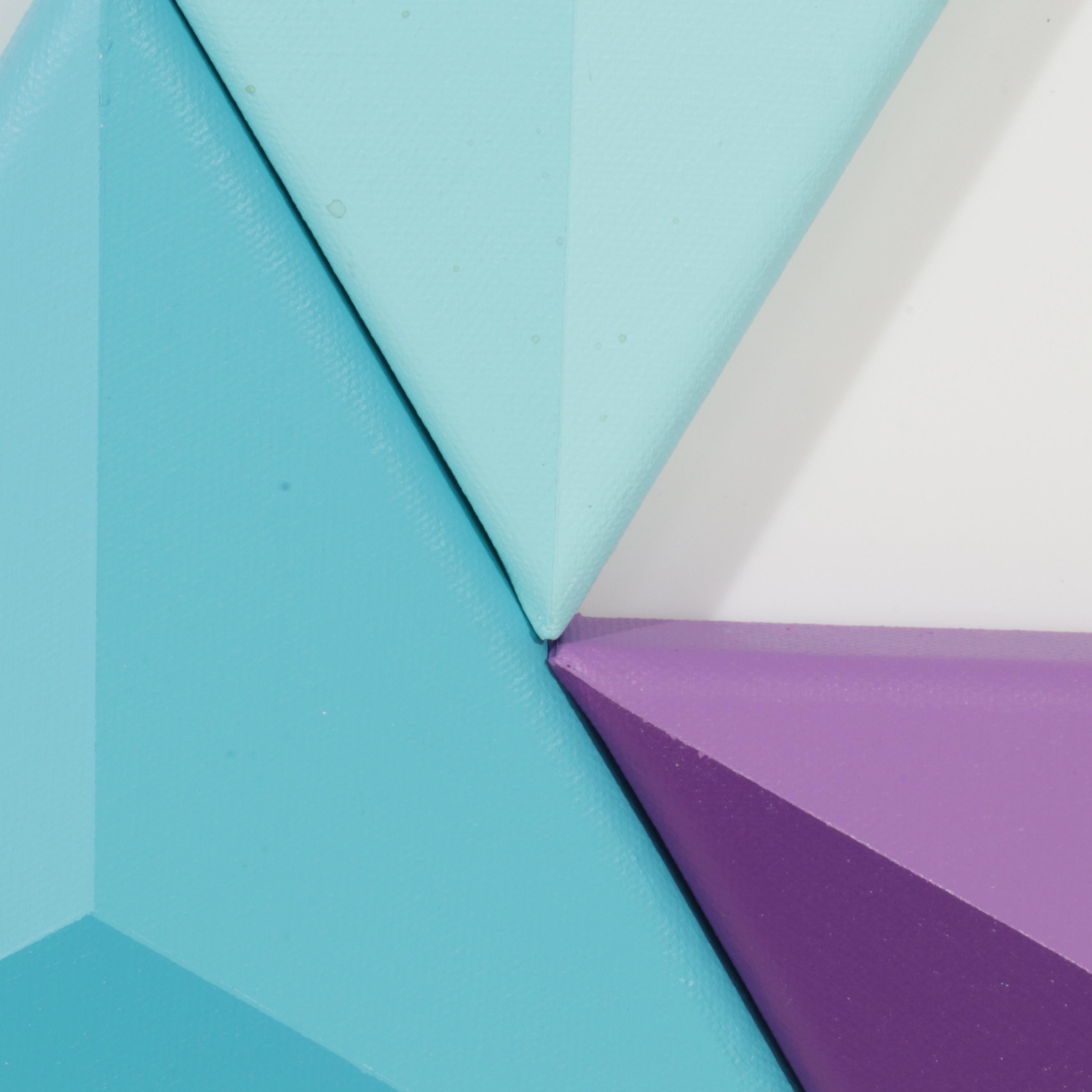 deSanto Op Art Acrylic Painting Assemblage, 2023