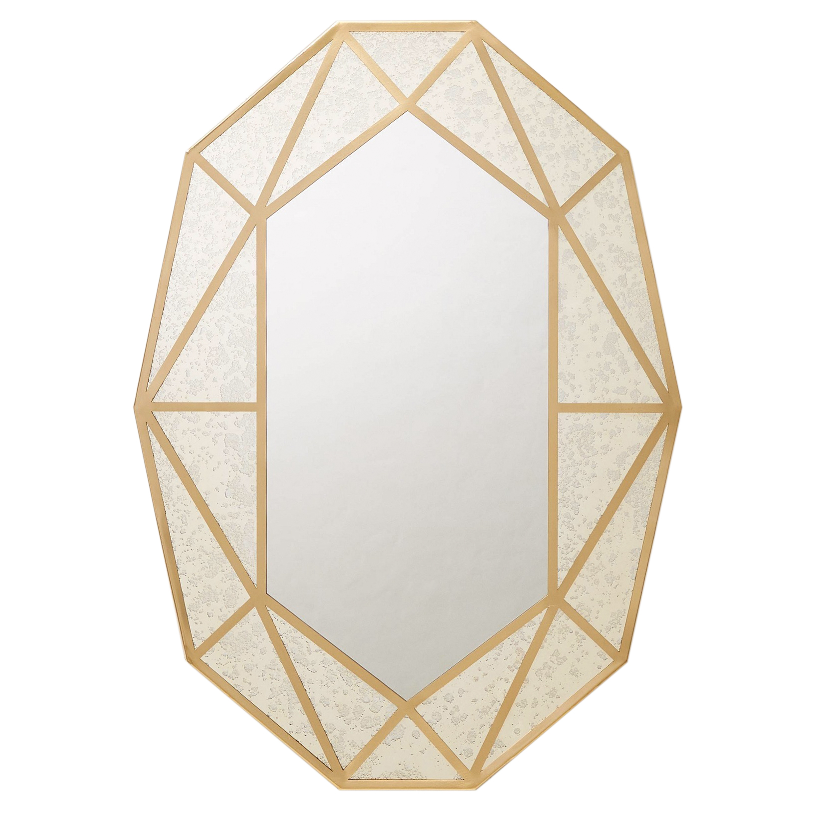 Threshold White Dome Chandelier with Geometric Mirror and Magnolia Leaf Wreath