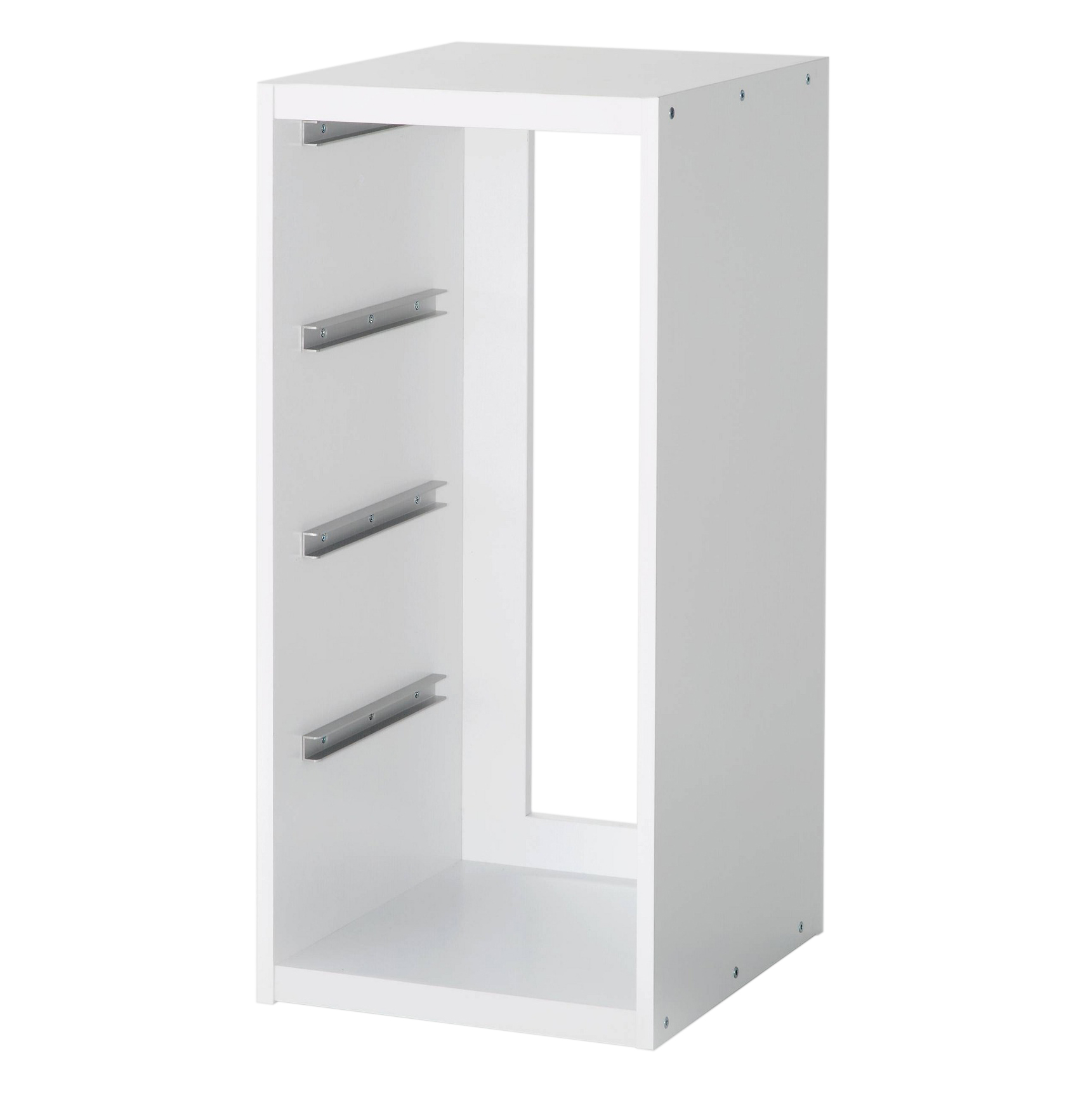 Two Brightroom Short Sliding Bin Cubes in White