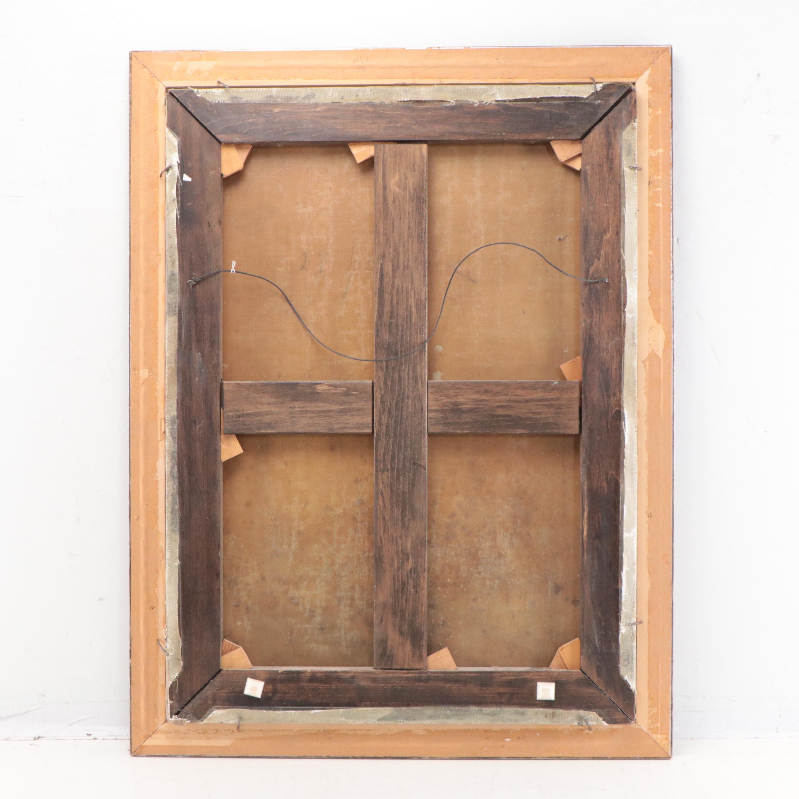 Gayle Hoskins Genre Oil Illustration of a Boy and Girl