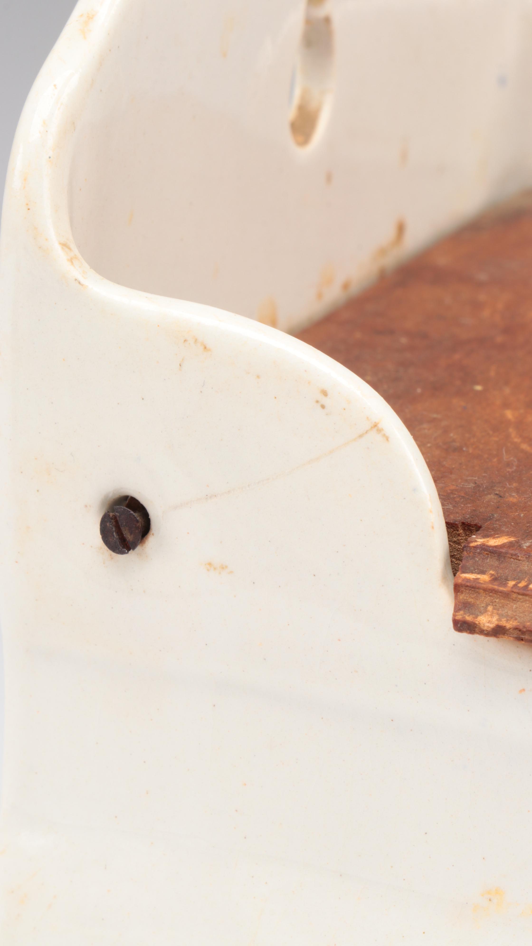 Czechoslovakian Delft Style Ceramic Salt Box and Spice Canisters