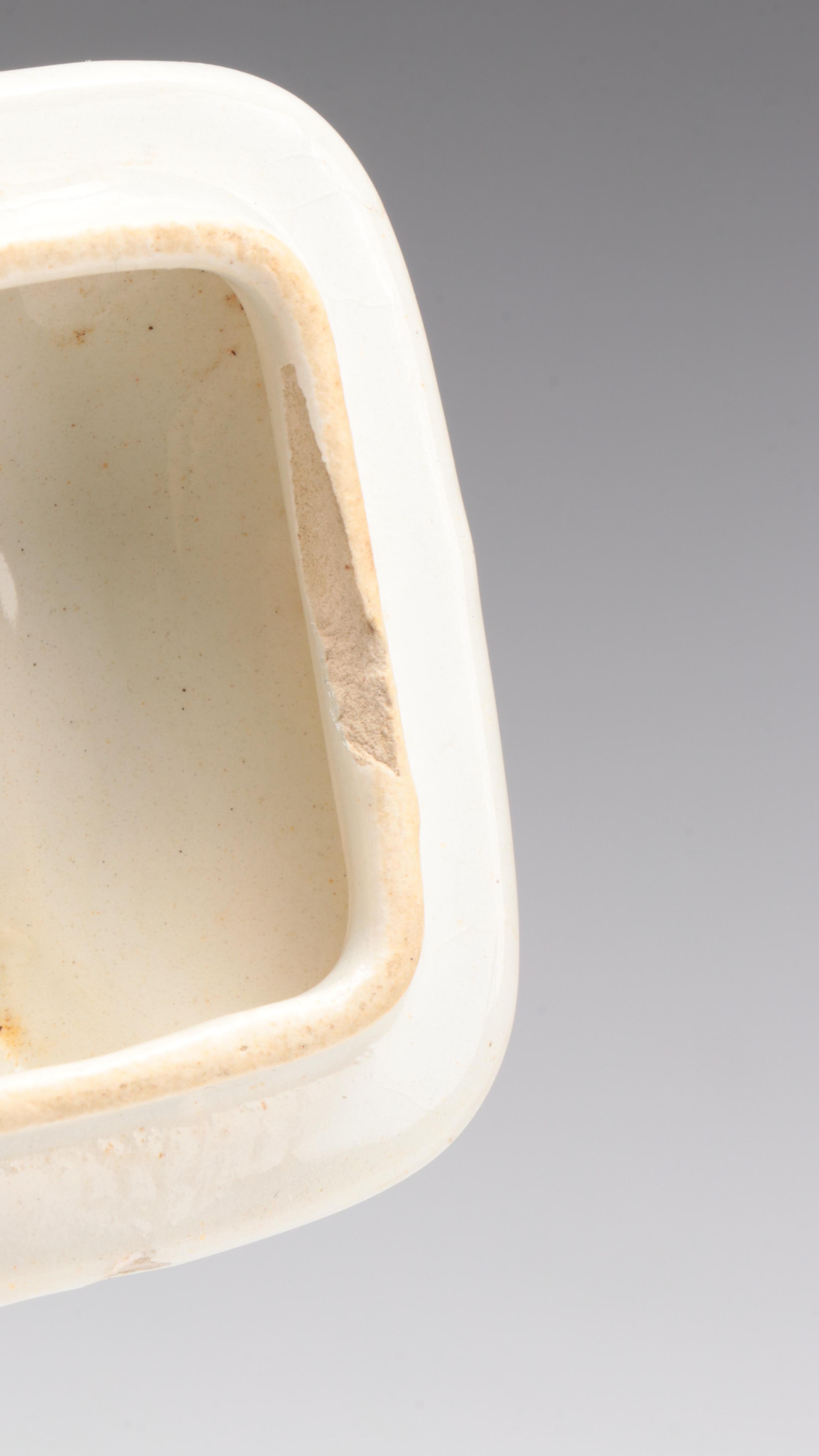 Czechoslovakian Delft Style Ceramic Salt Box and Spice Canisters