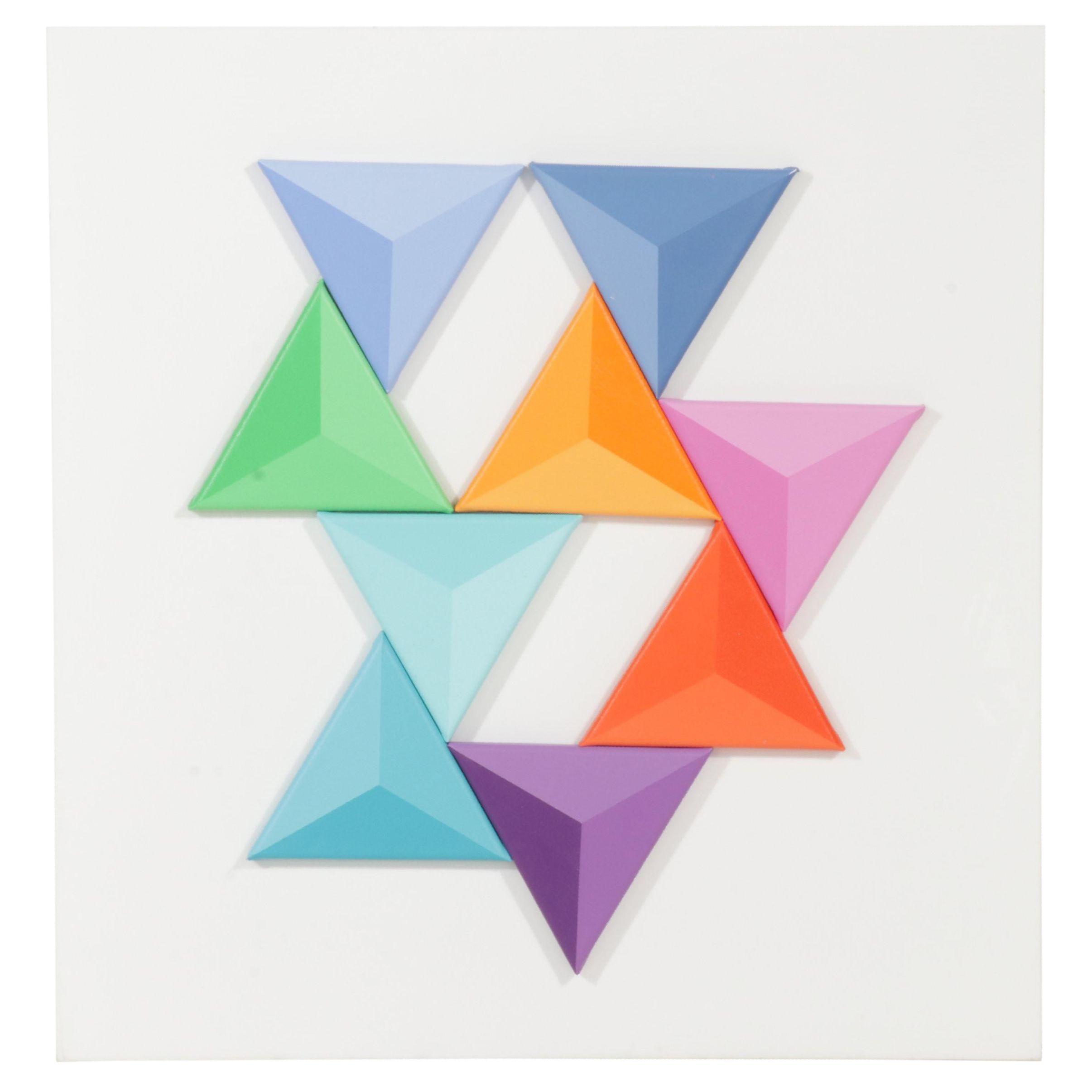 deSanto Op Art Acrylic Painting Assemblage, 2023