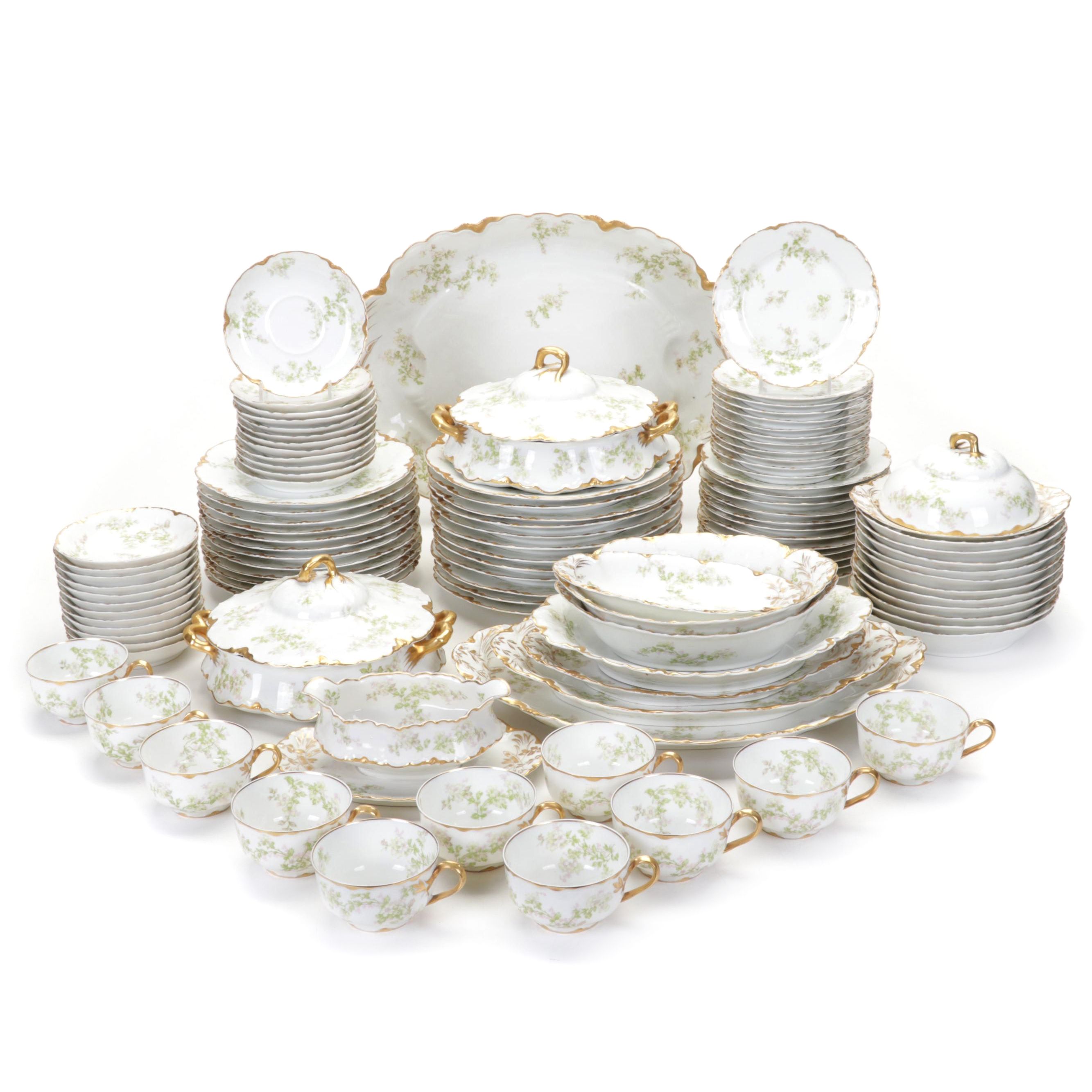 Haviland Limoges Rose Spray Porcelain Dinnerware, 1894-1931