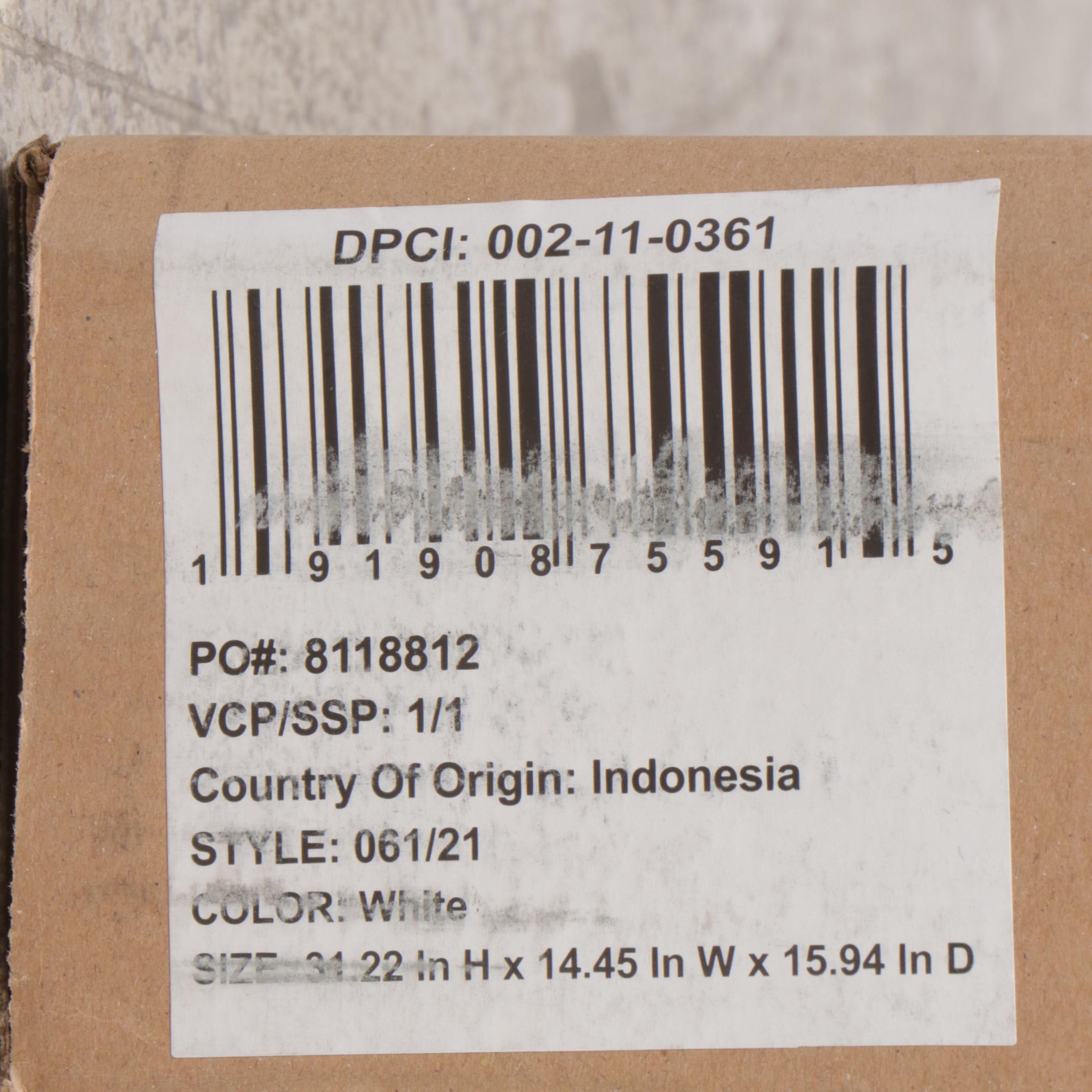 Two Brightroom Short Sliding Bin Cubes in White