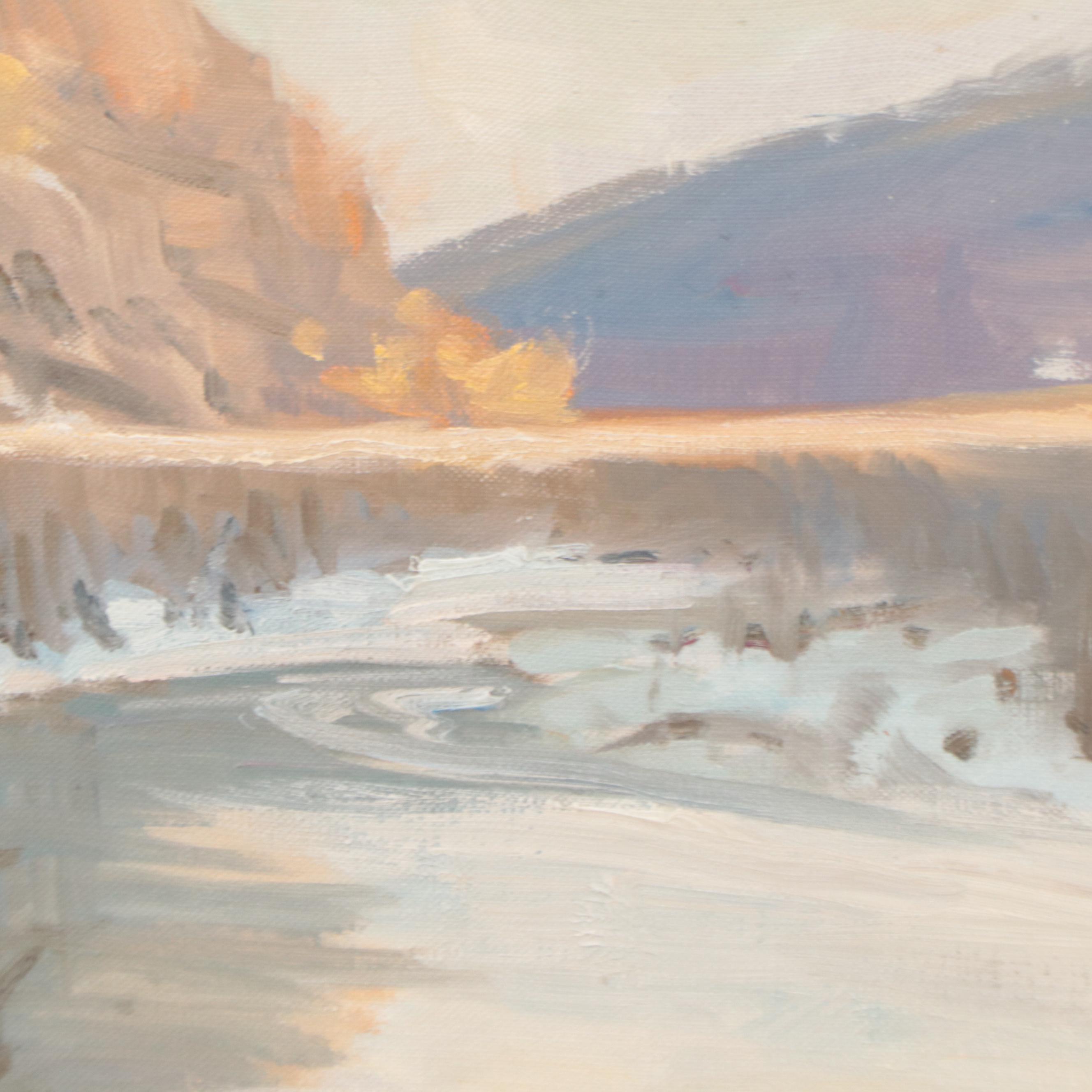 Alla Prima Winter Landscape Oil Painting