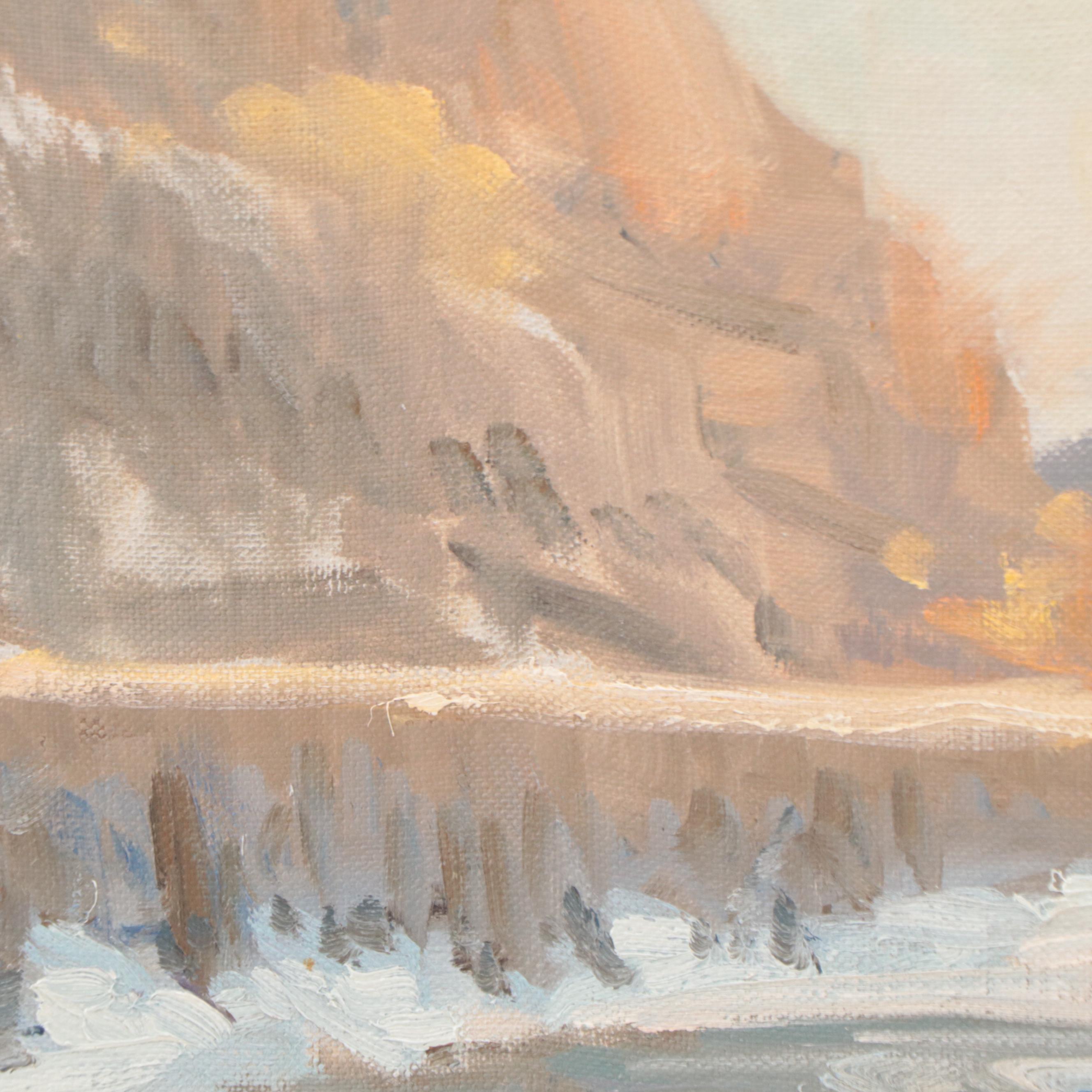 Alla Prima Winter Landscape Oil Painting
