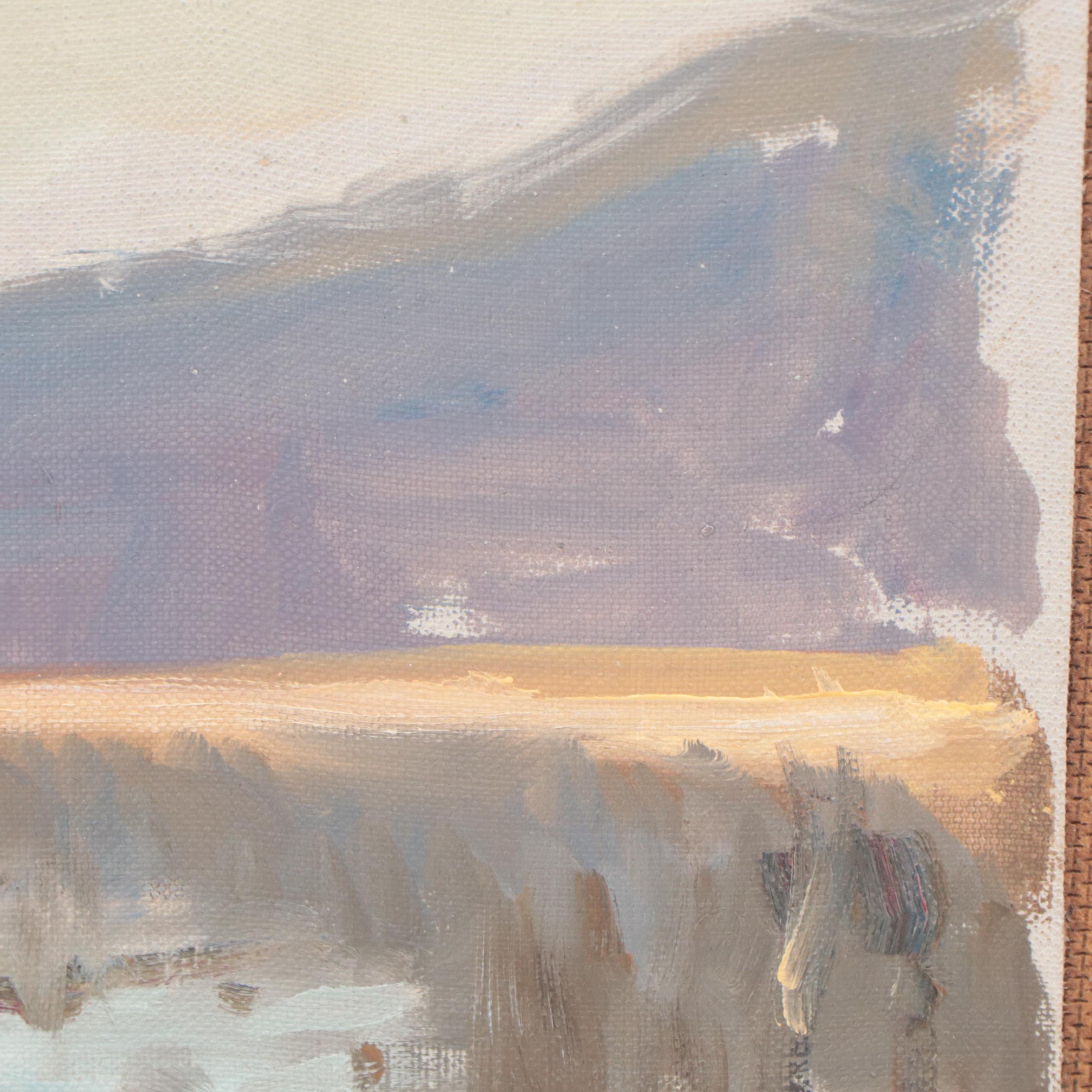 Alla Prima Winter Landscape Oil Painting