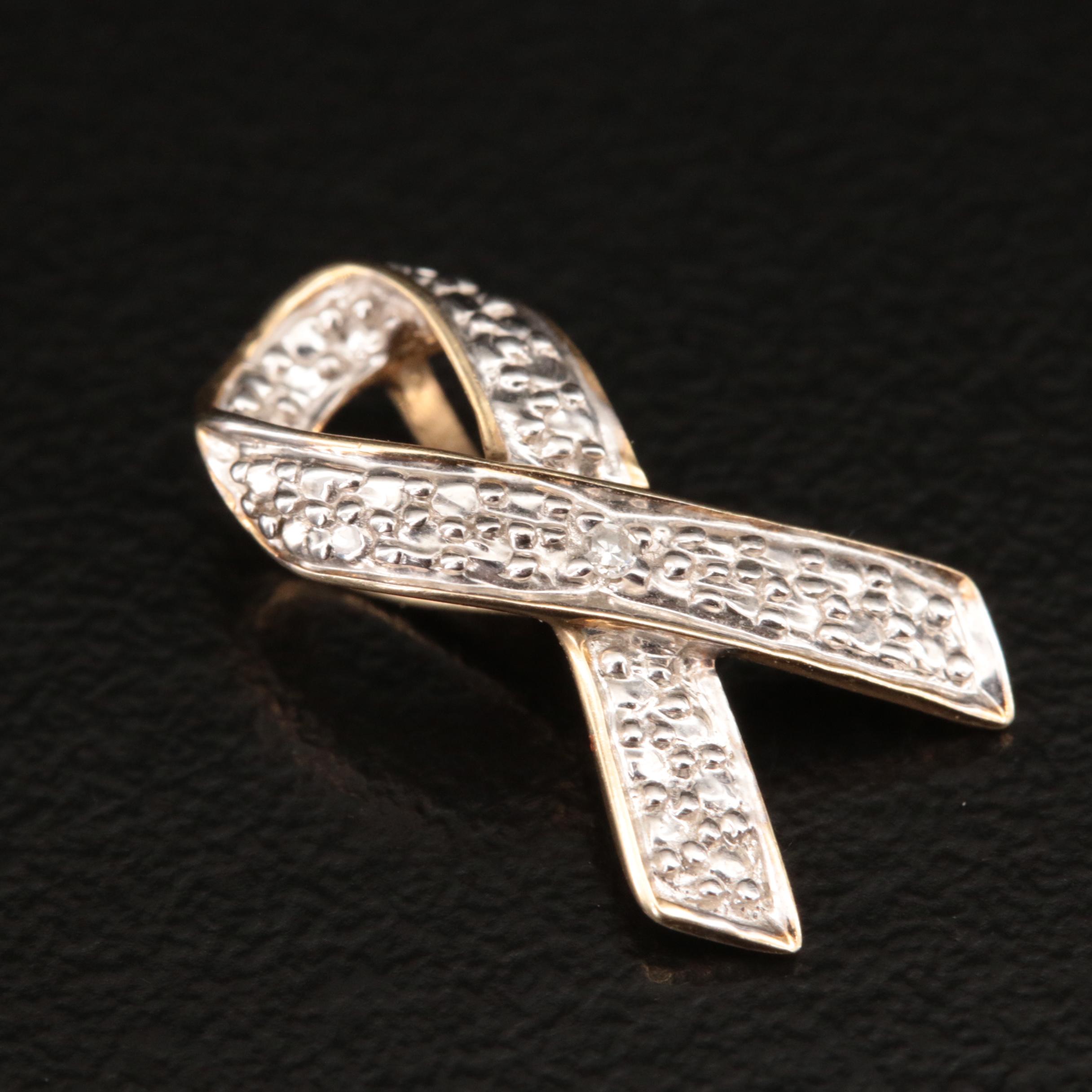 10K Opal and Quartz Doublet Nugget Tie Pin with 10K Diamond Ribbon Pendant