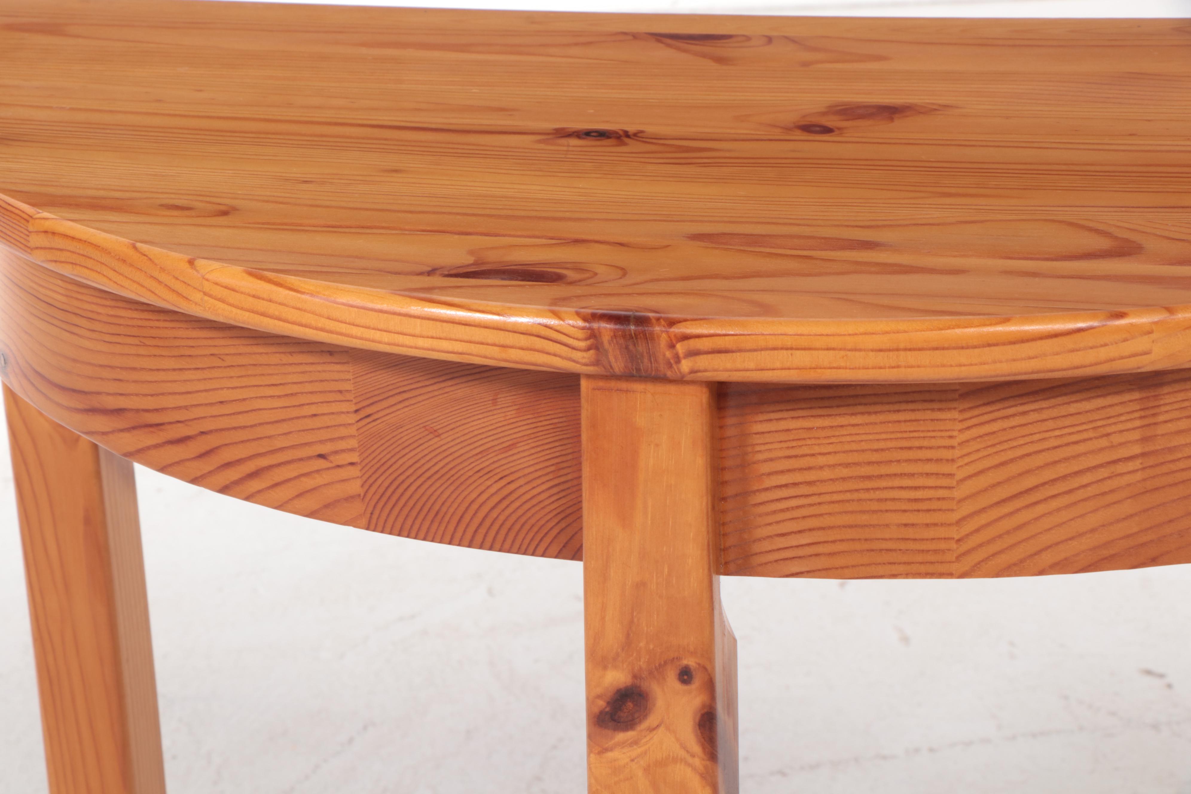 IKEA "Ingo" Pine Demilune Side Table