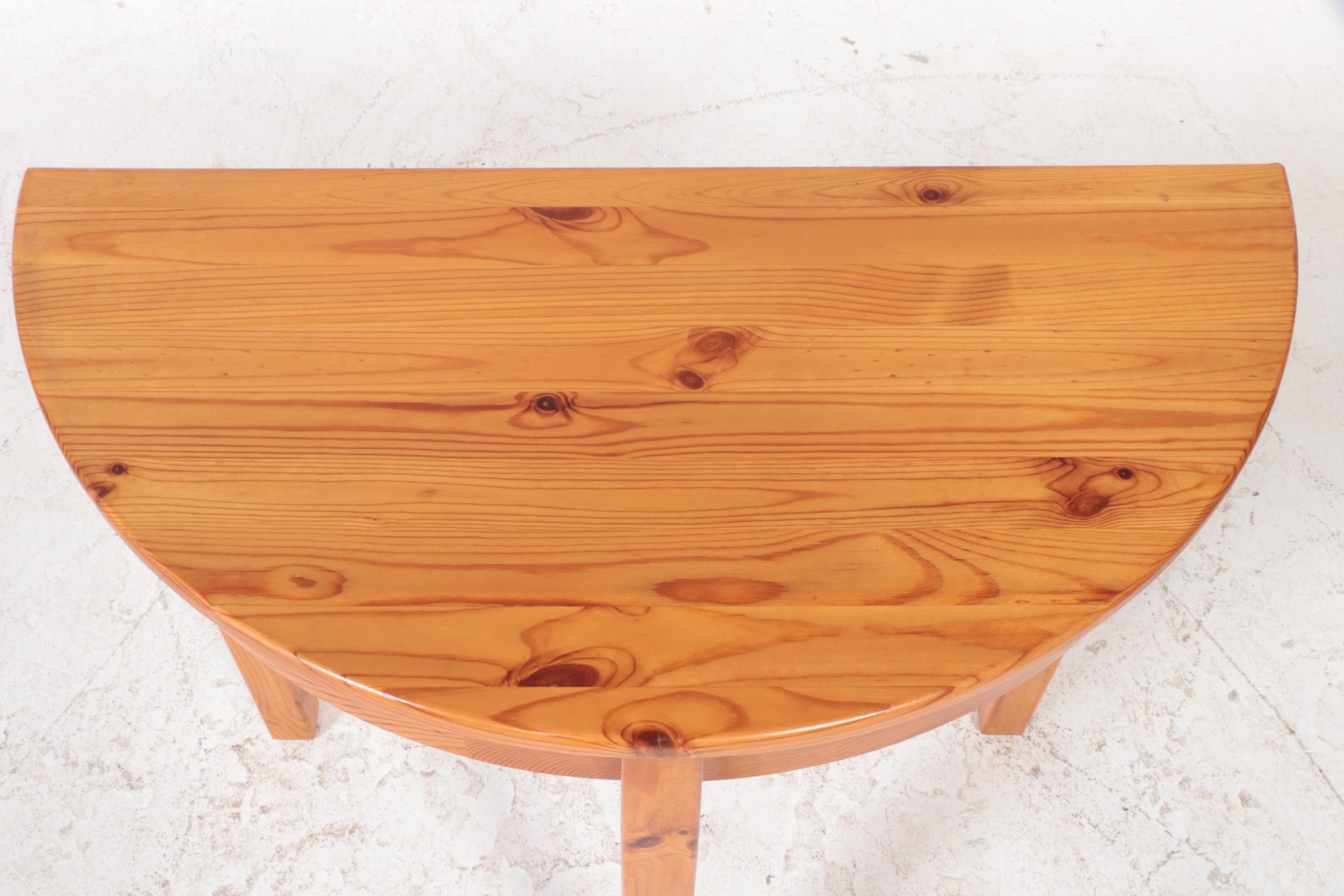 IKEA "Ingo" Pine Demilune Side Table