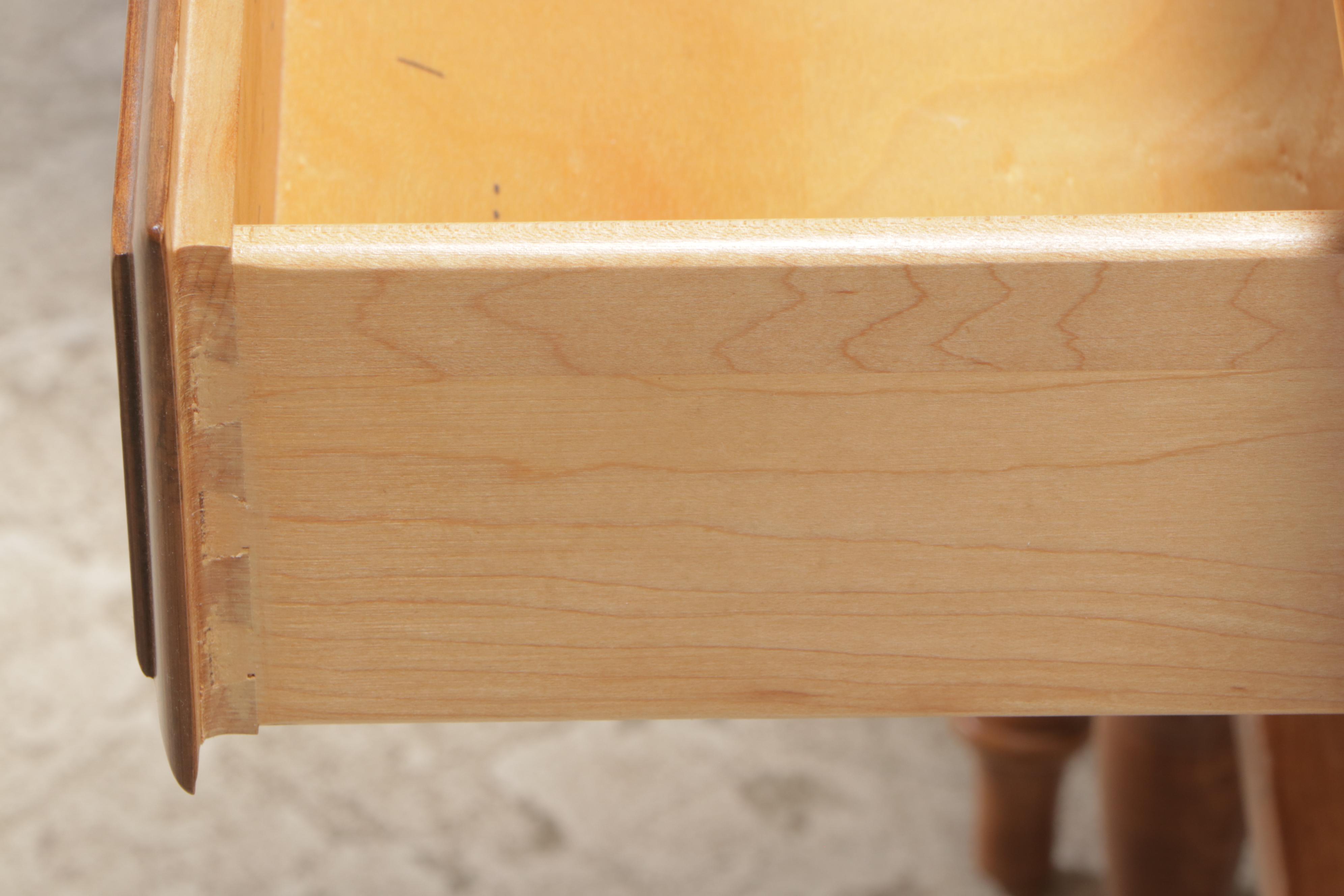 Pair of Ethan Allen Federal Style Maple Nightstands, Late 20th Century