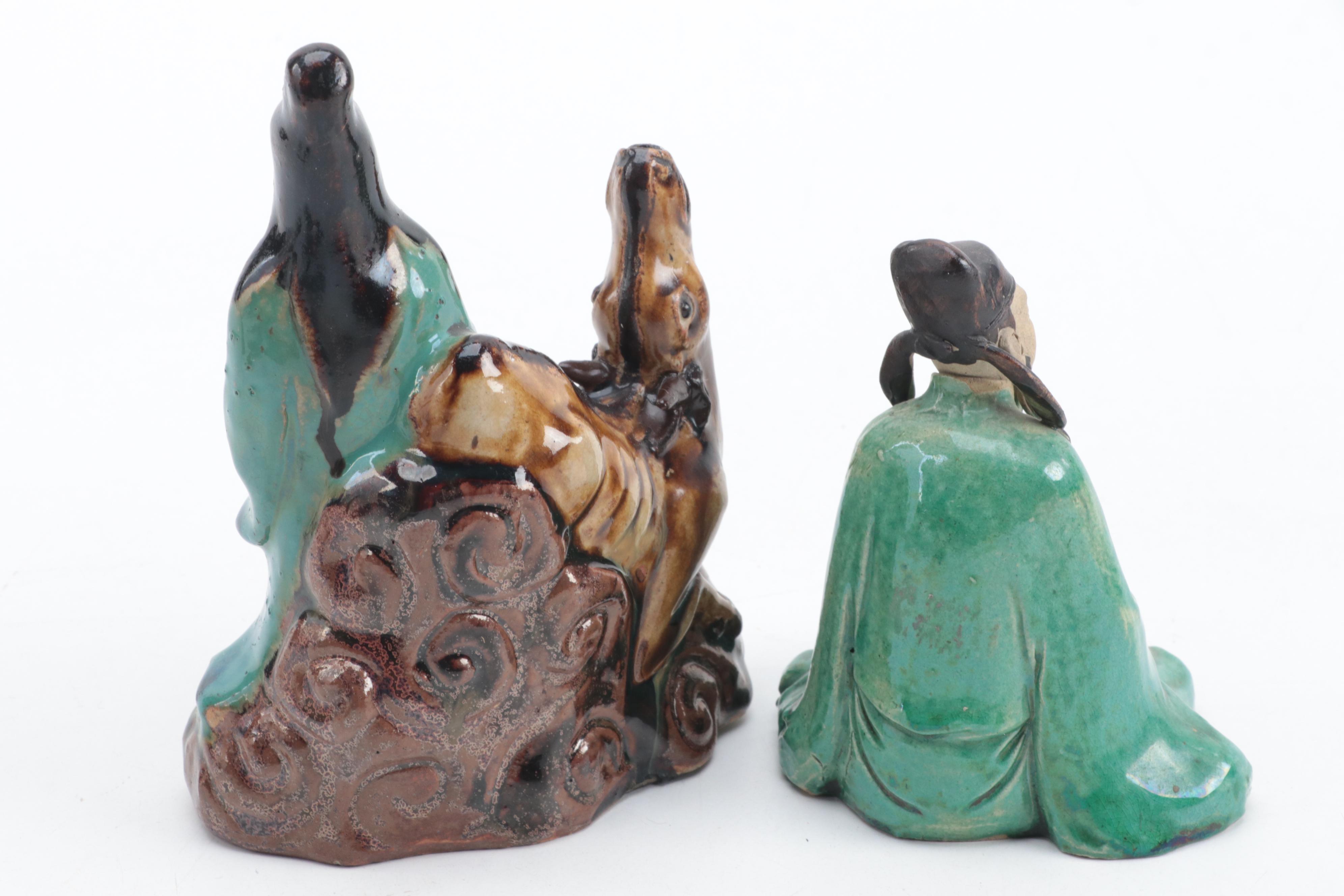 Chinese Glazed Earthenware Figurines