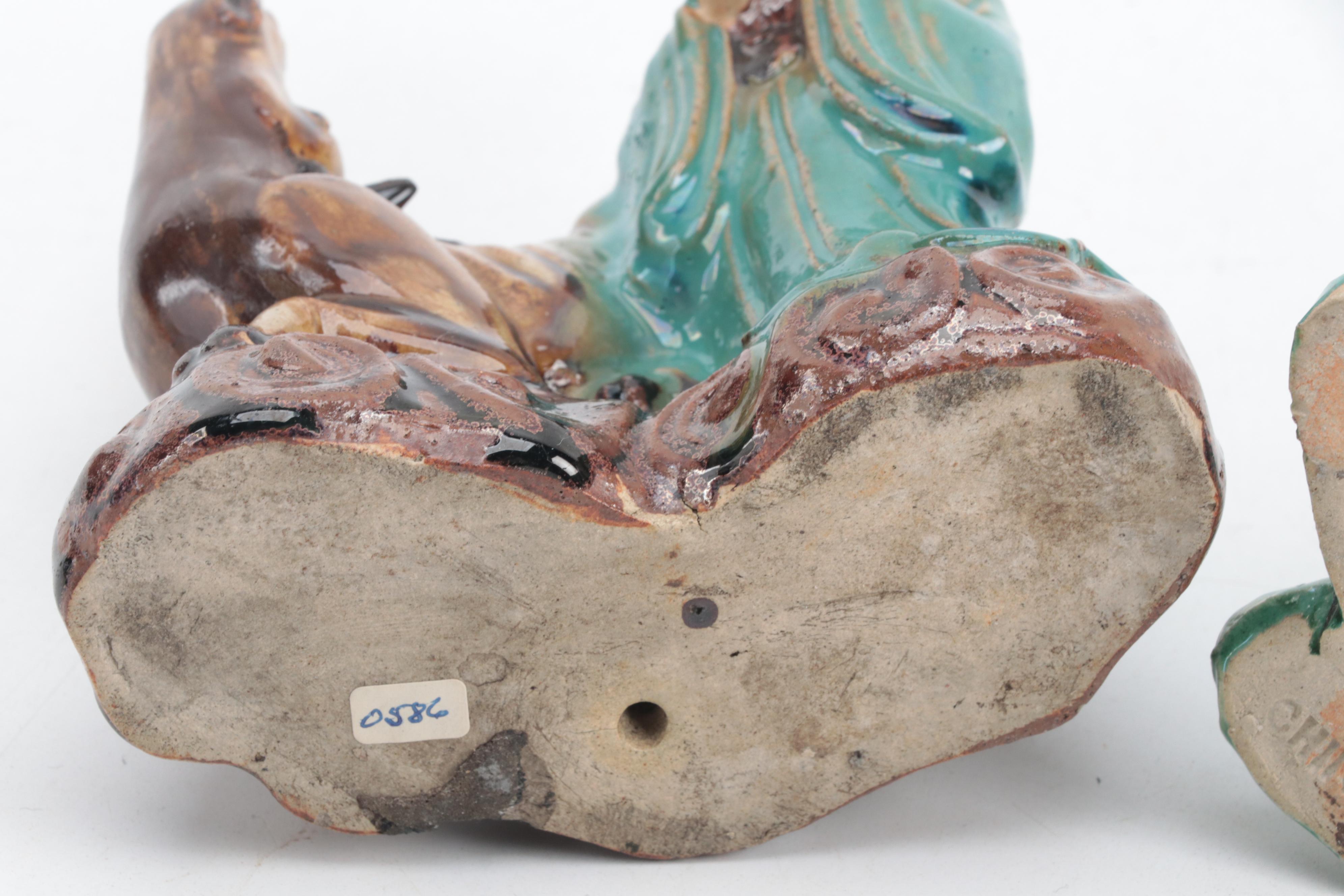 Chinese Glazed Earthenware Figurines