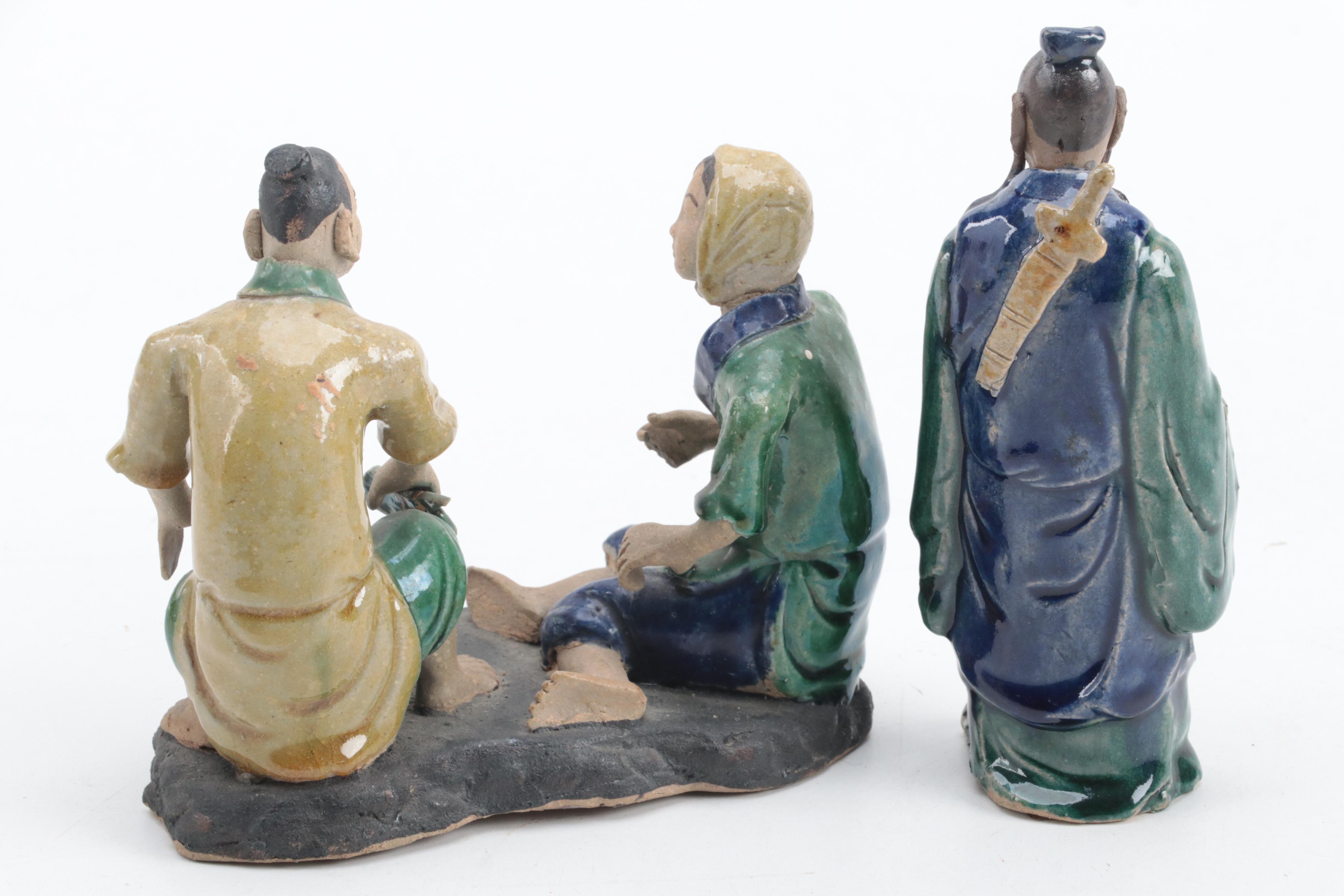 Chinese Glazed Earthenware Figurines