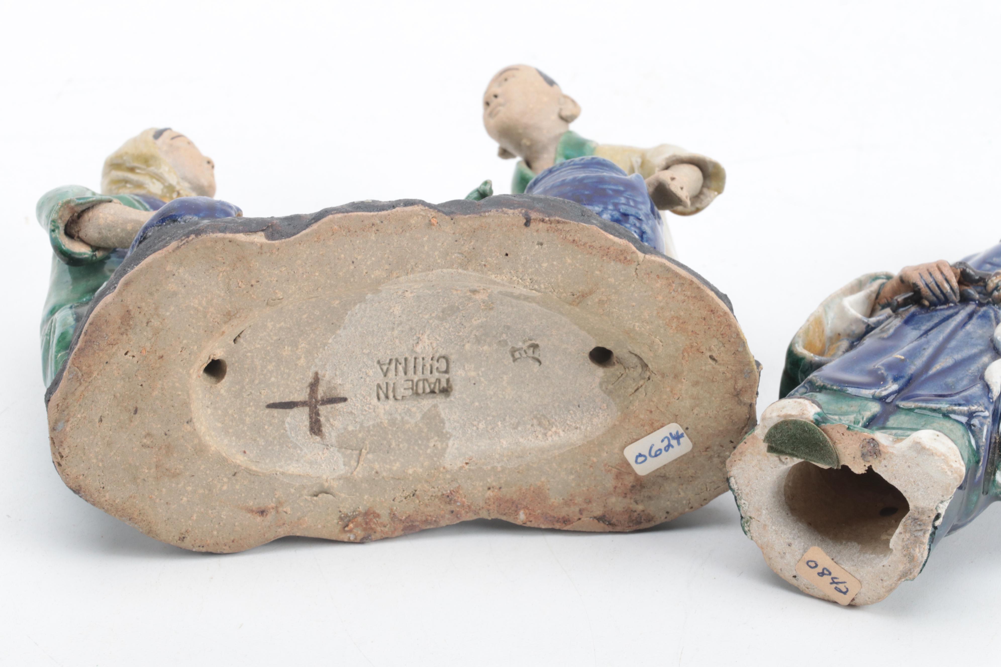 Chinese Glazed Earthenware Figurines