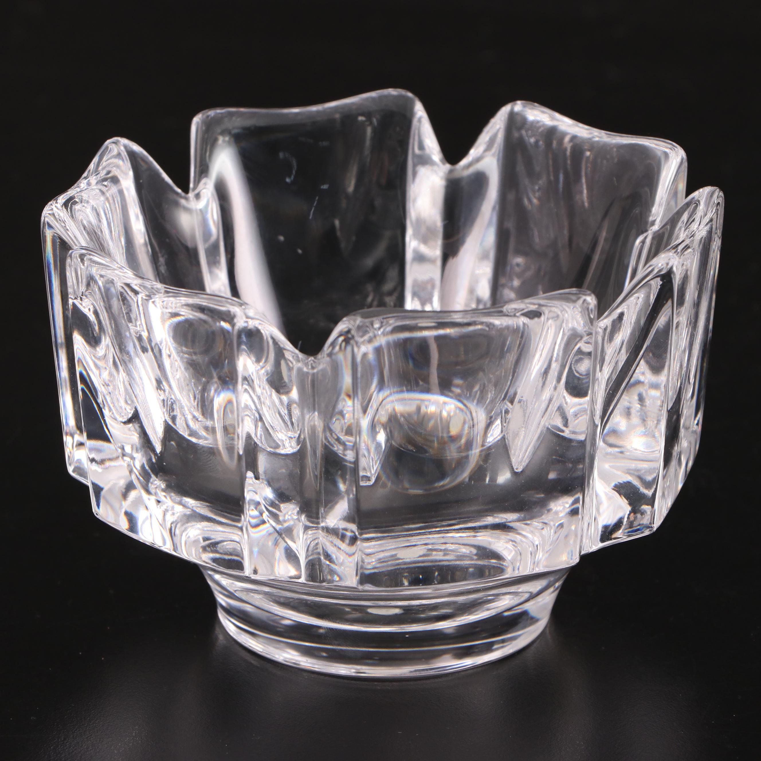 Orrefors "Corona" Bowls and Crystal Clock