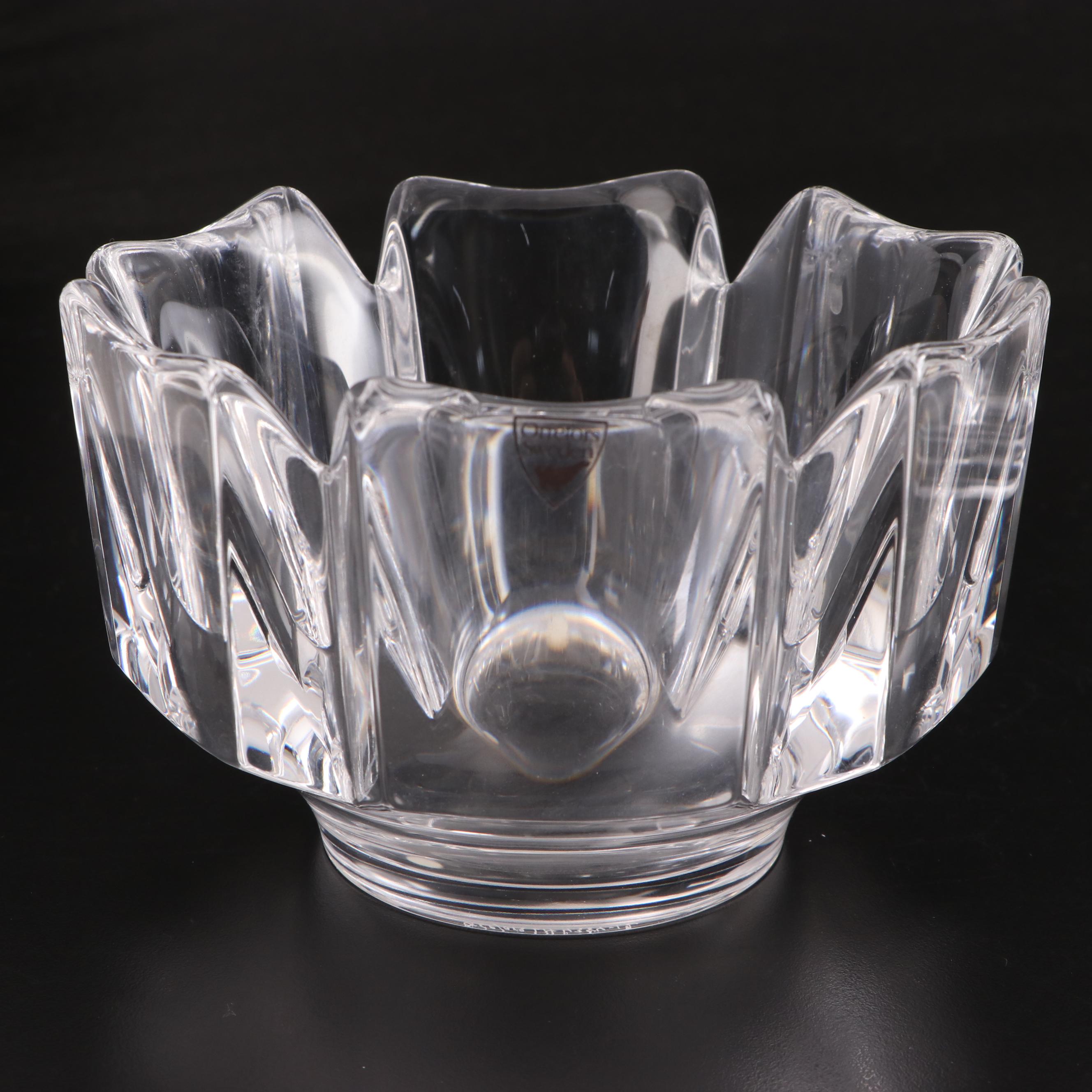 Orrefors "Corona" Bowls and Crystal Clock