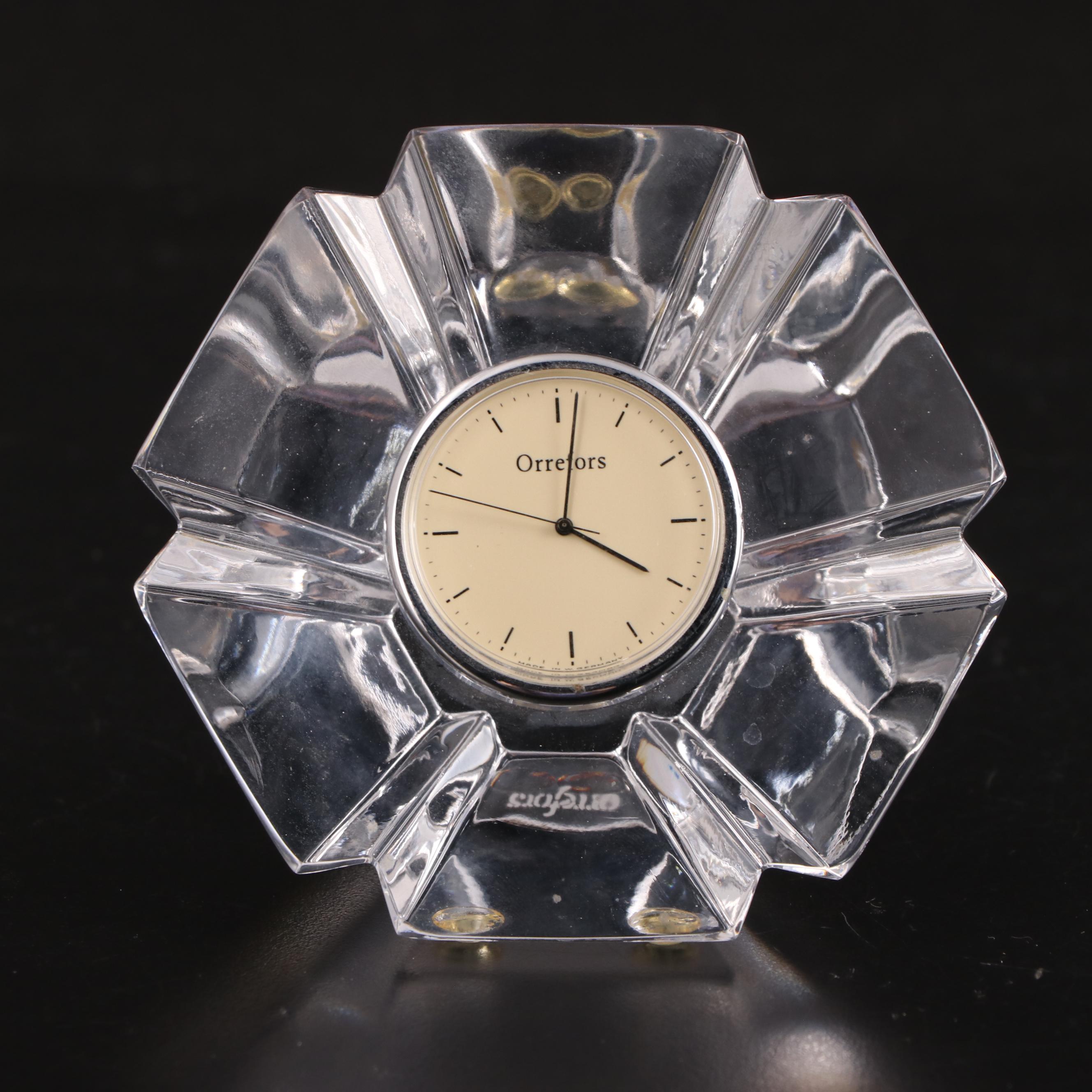 Orrefors "Corona" Bowls and Crystal Clock