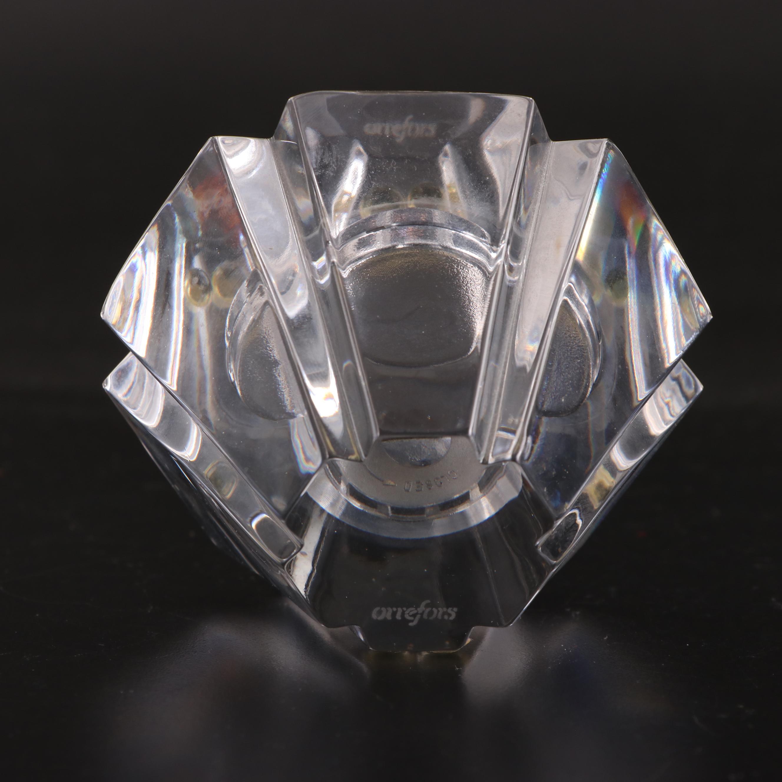 Orrefors "Corona" Bowls and Crystal Clock