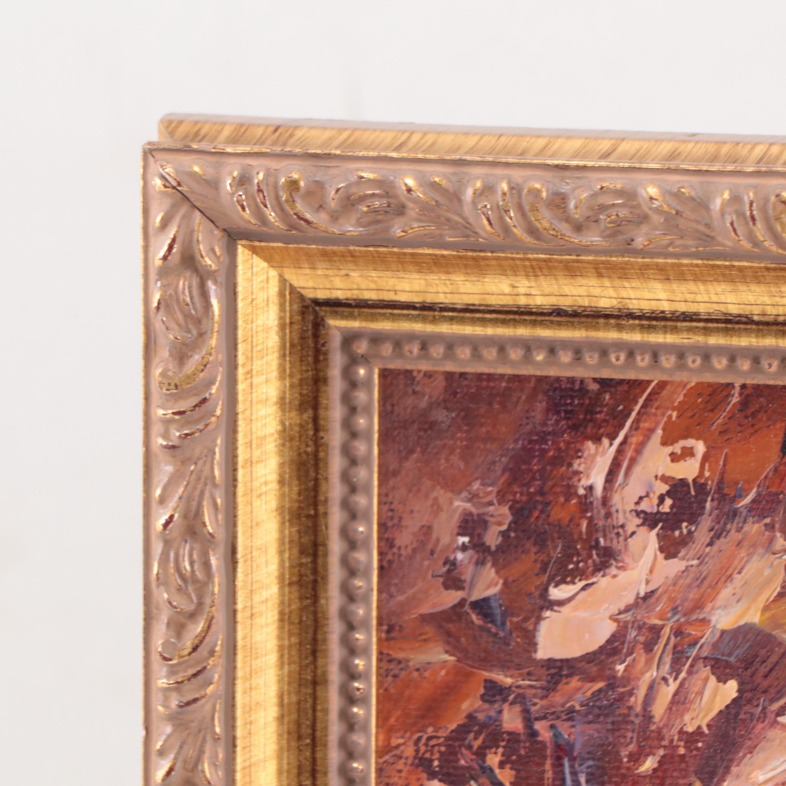 Sean Wu Park Landscape With Figures Oil Painting, 2022