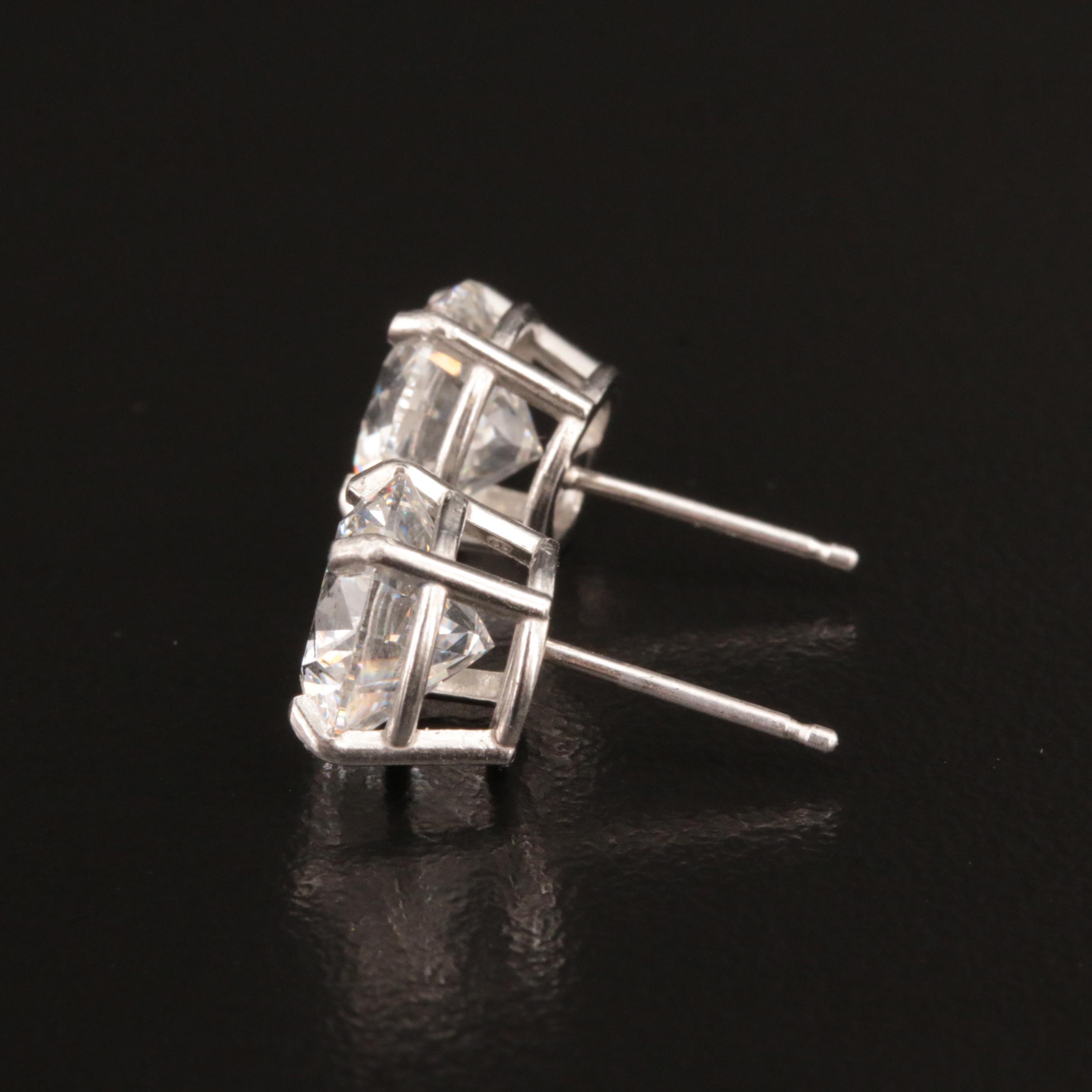Platinum 5.05 CTW Lab Grown Diamond Stud Earrings with IGI Reports