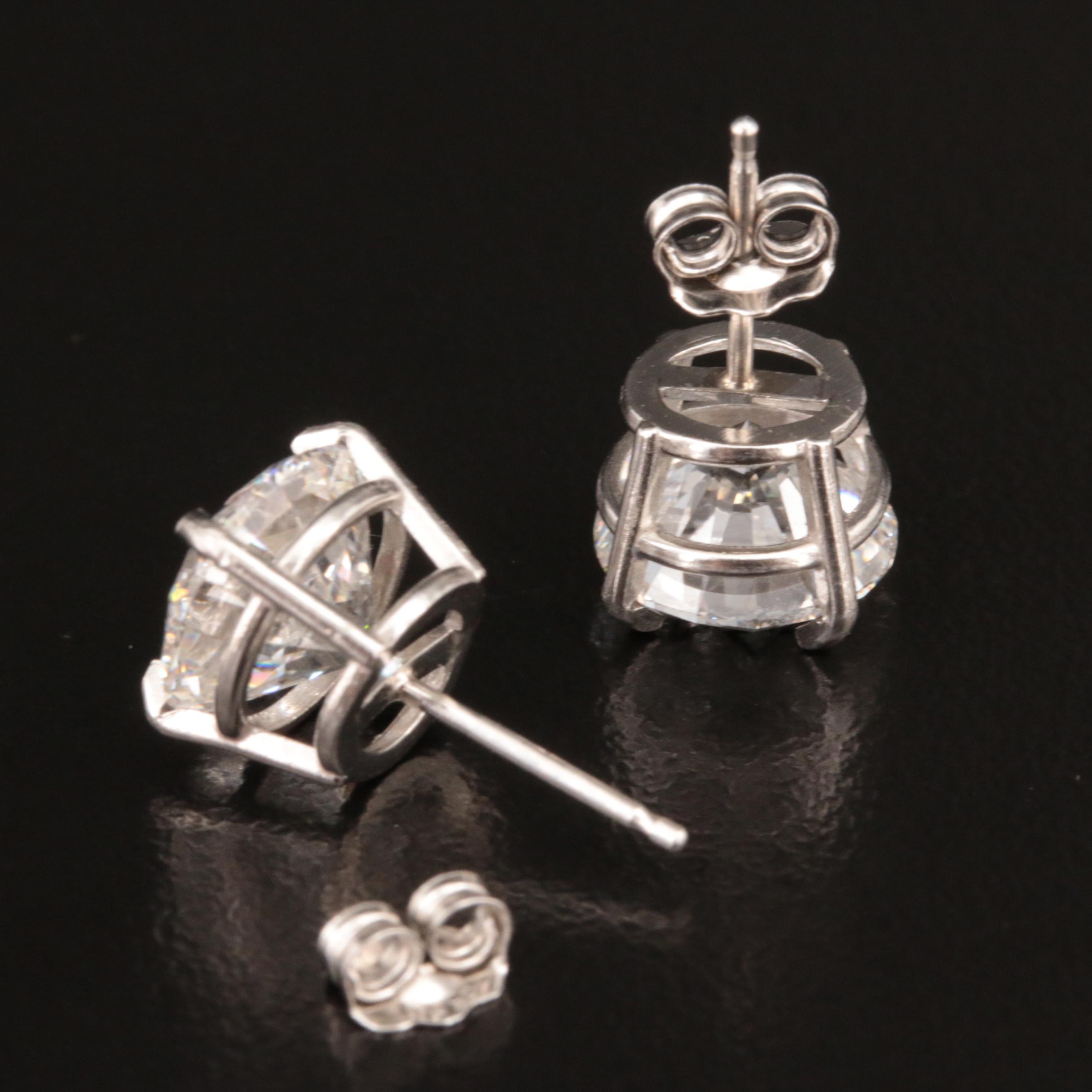 Platinum 5.05 CTW Lab Grown Diamond Stud Earrings with IGI Reports
