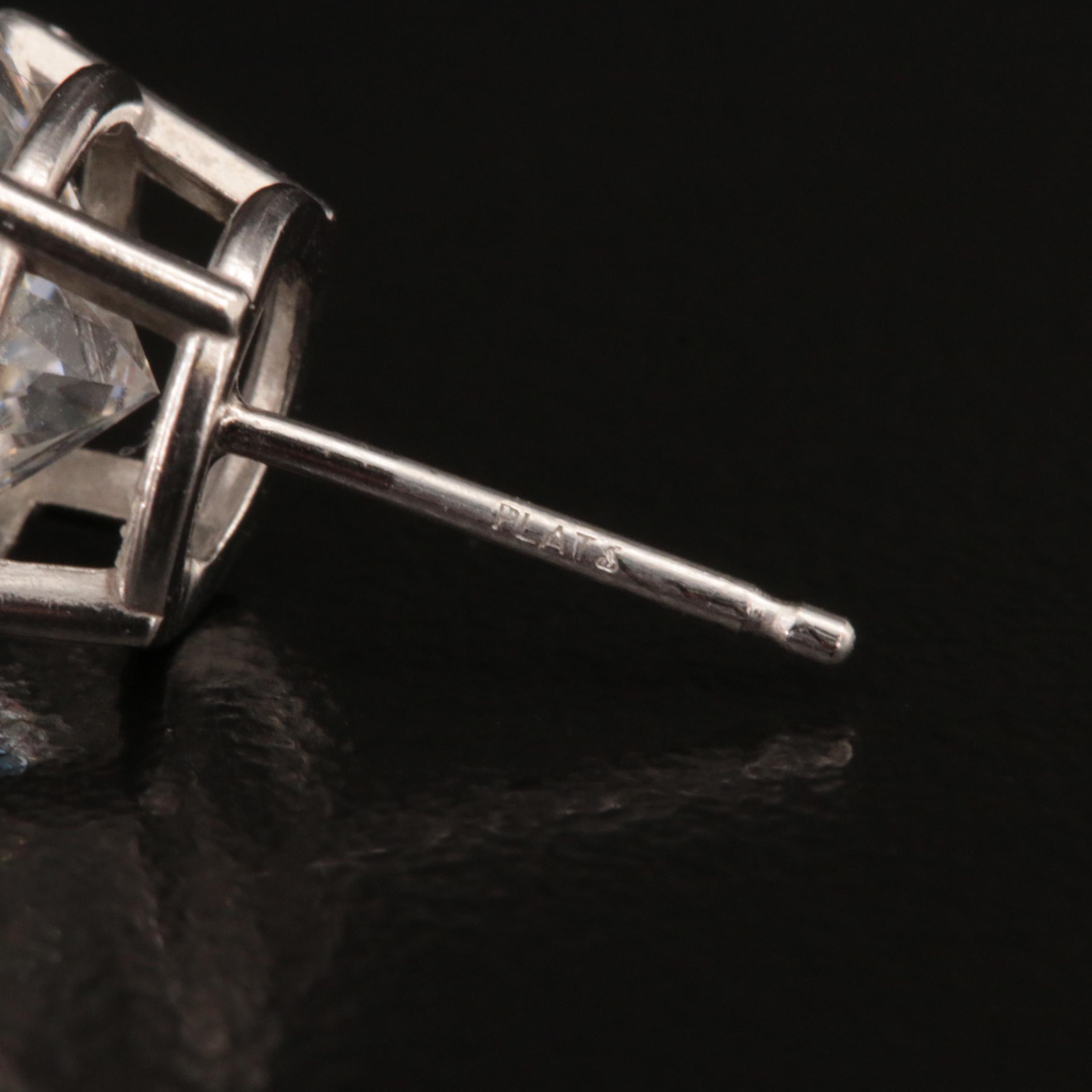 Platinum 5.05 CTW Lab Grown Diamond Stud Earrings with IGI Reports