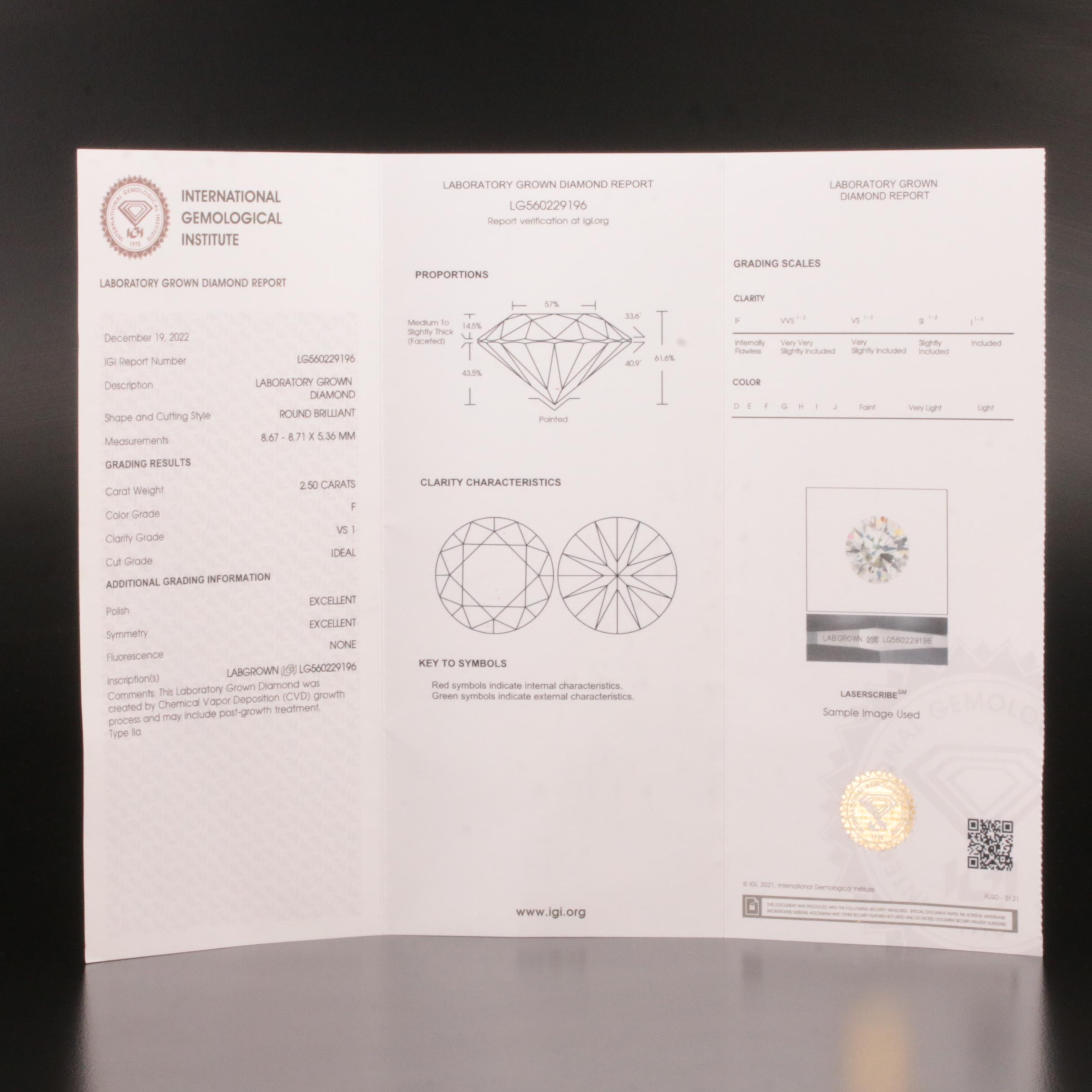 Platinum 5.05 CTW Lab Grown Diamond Stud Earrings with IGI Reports