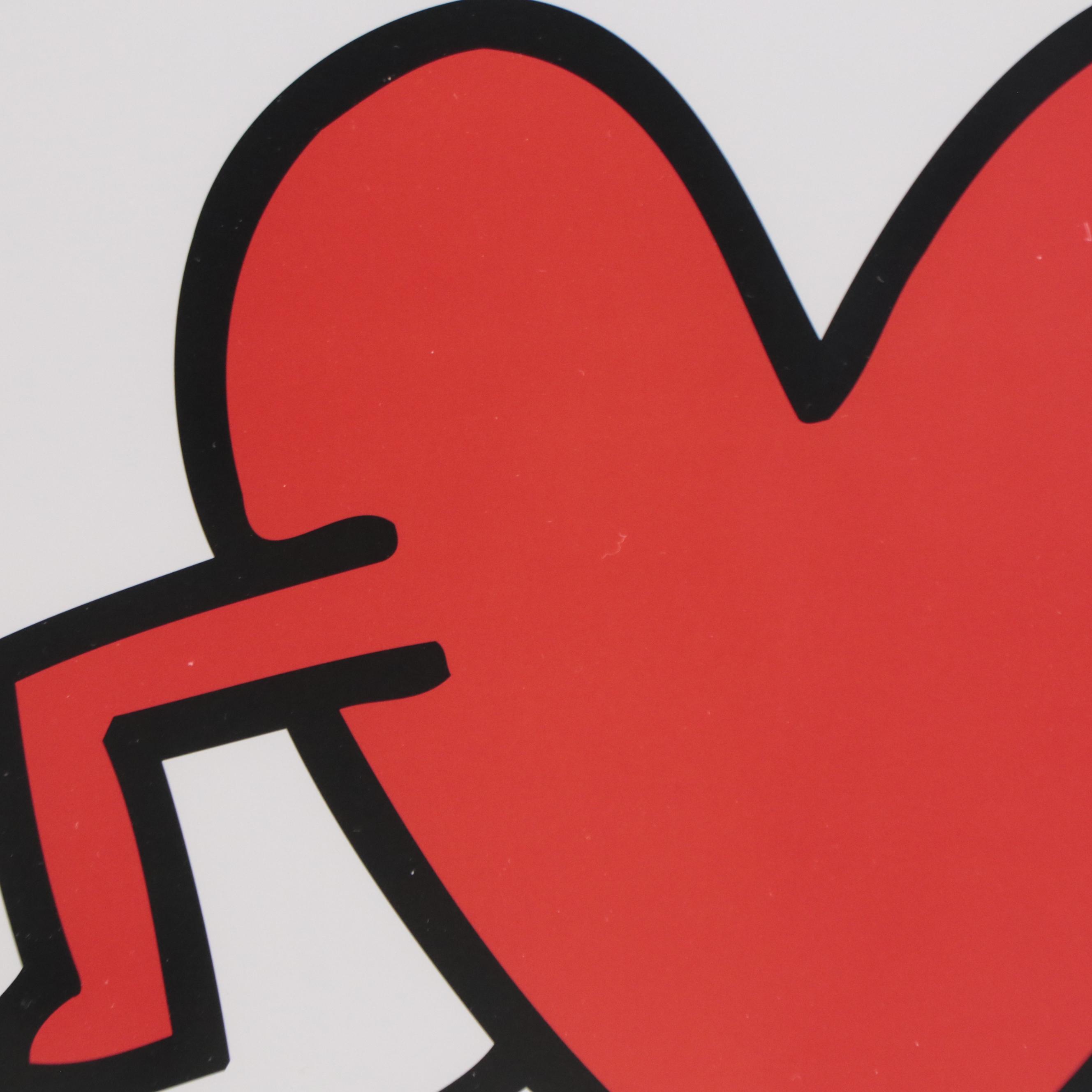 Offset Print After Keith Haring "Running Heart"