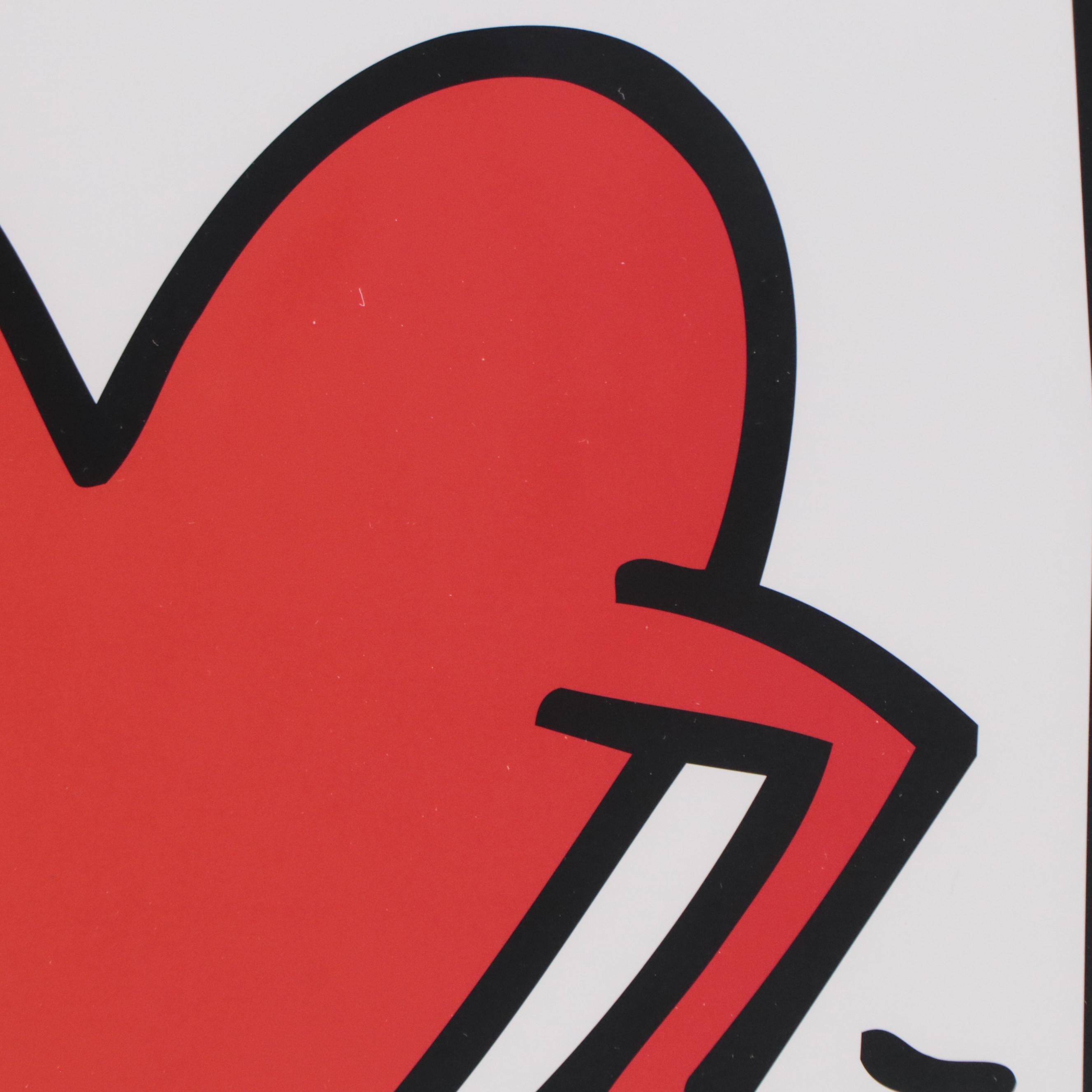 Offset Print After Keith Haring "Running Heart"
