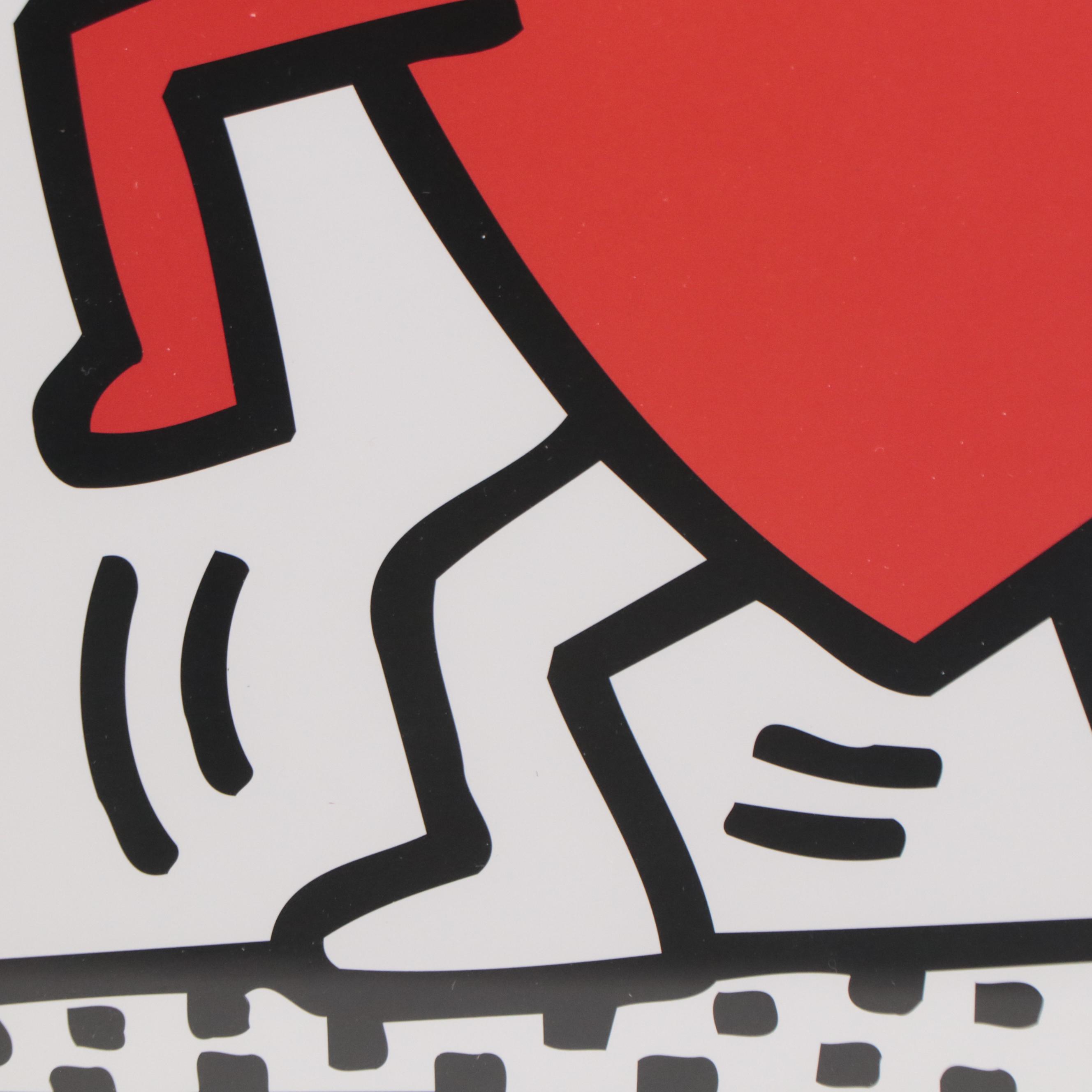 Offset Print After Keith Haring "Running Heart"